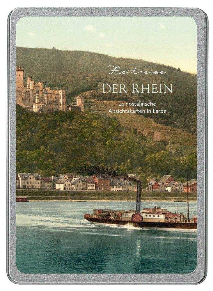 Postkarte Der Rhein: Zeitreise