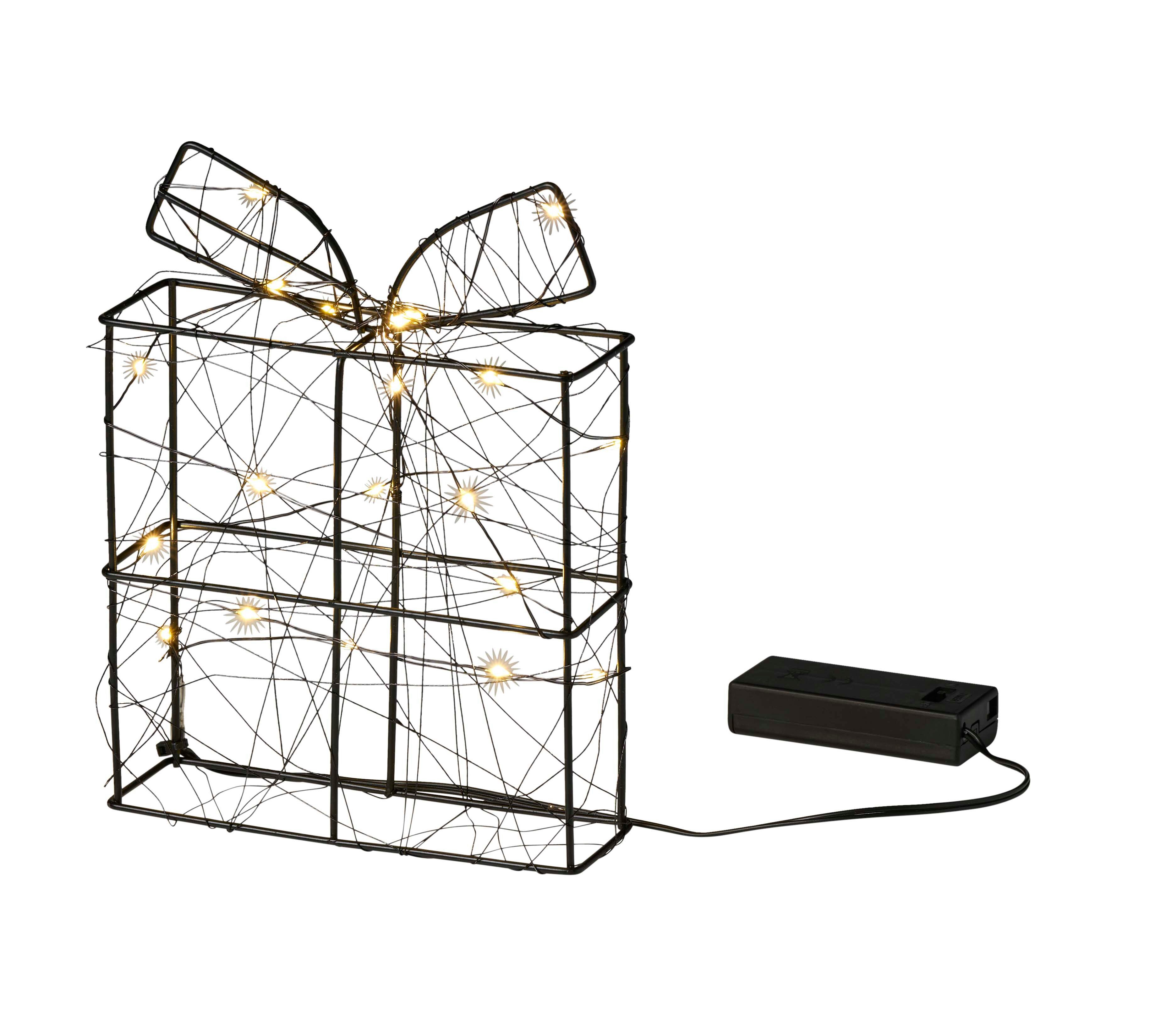 Northpoint Weihnachtsfigur LED Drahtgeflecht warmweiß Timer Batteriebetrieben