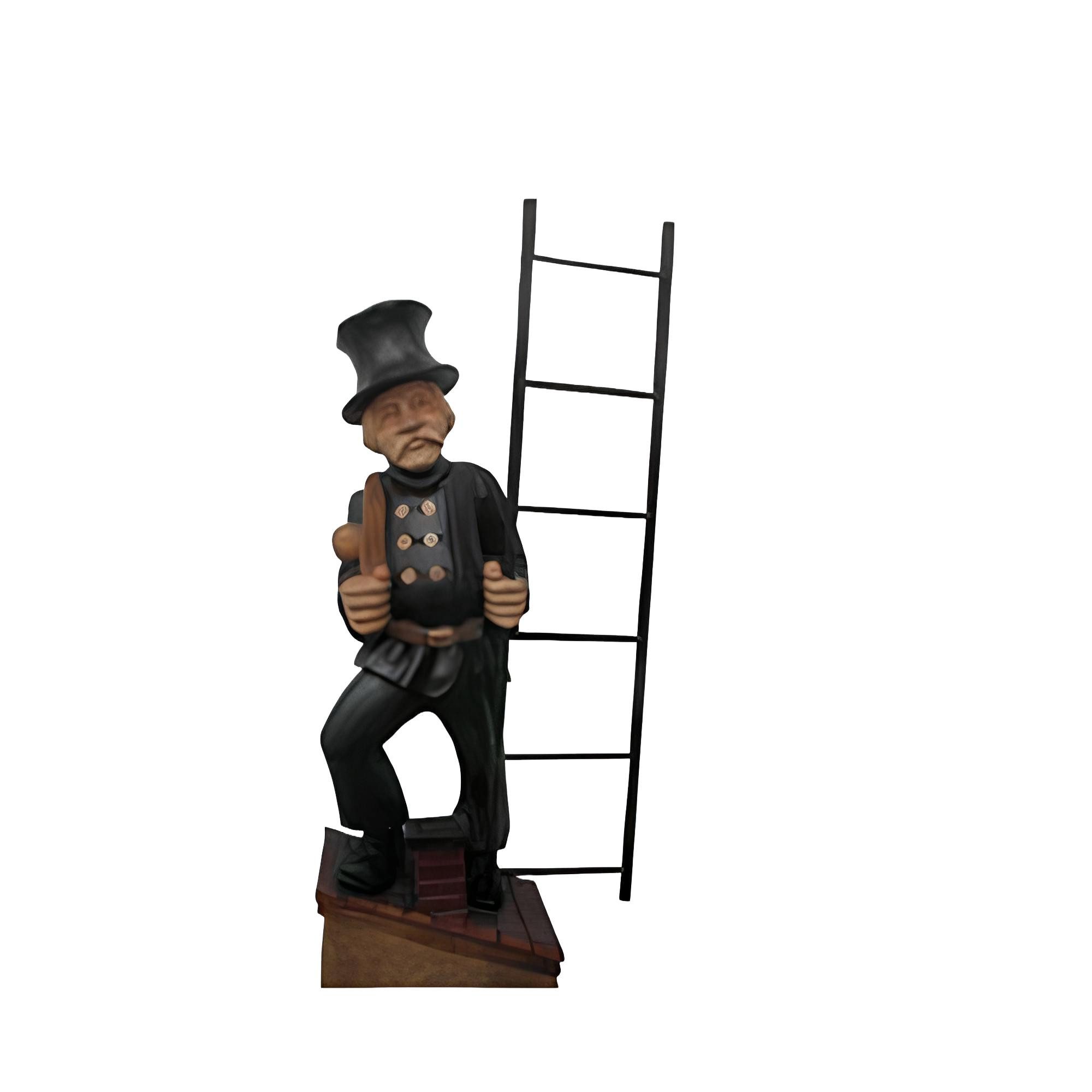 Xlmoebel Skulptur Schornsteinfeger Figur handgefertigt aus Keramik (Skulptur S20-30cm), Hergestellt in Europa
