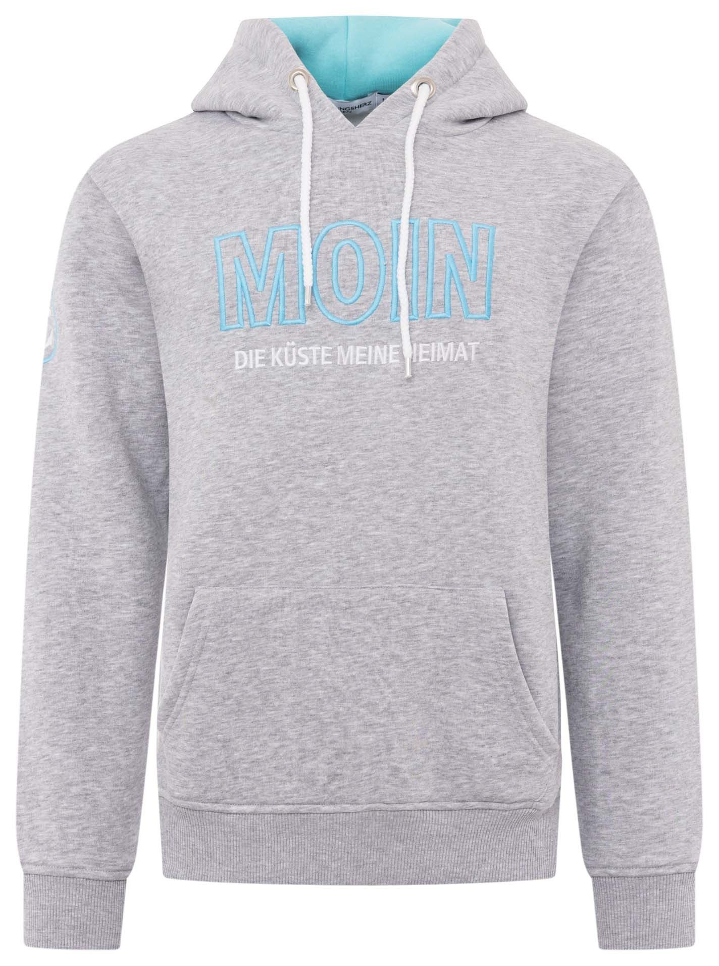 Zwillingsherz Hoodie "Moin" mit gesticktem Schriftzug und Ankermotiv am Ärm günstig online kaufen