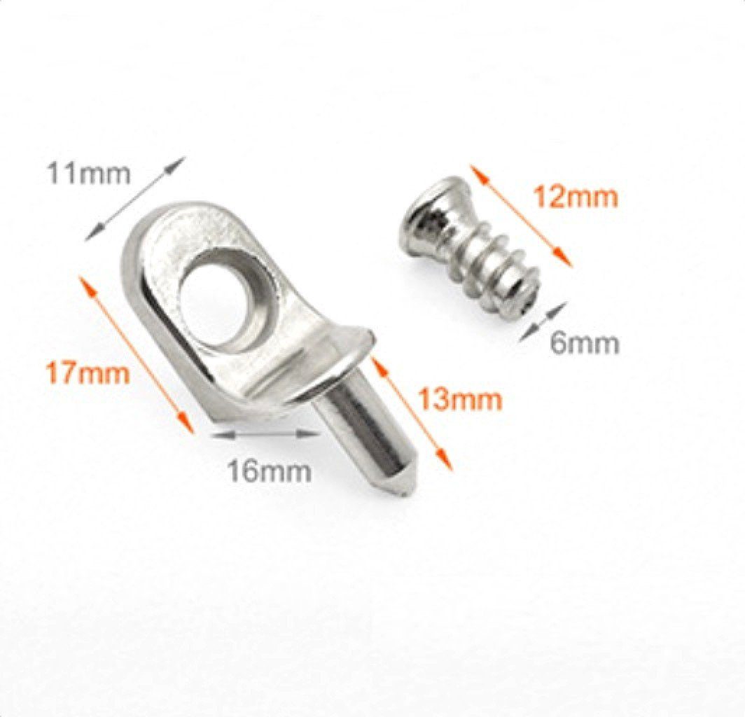 BAYLI Winkelverbinder 48x Winkelbodenträger, L-Form Zapfen mit & 5mm Bodenträger Schraube