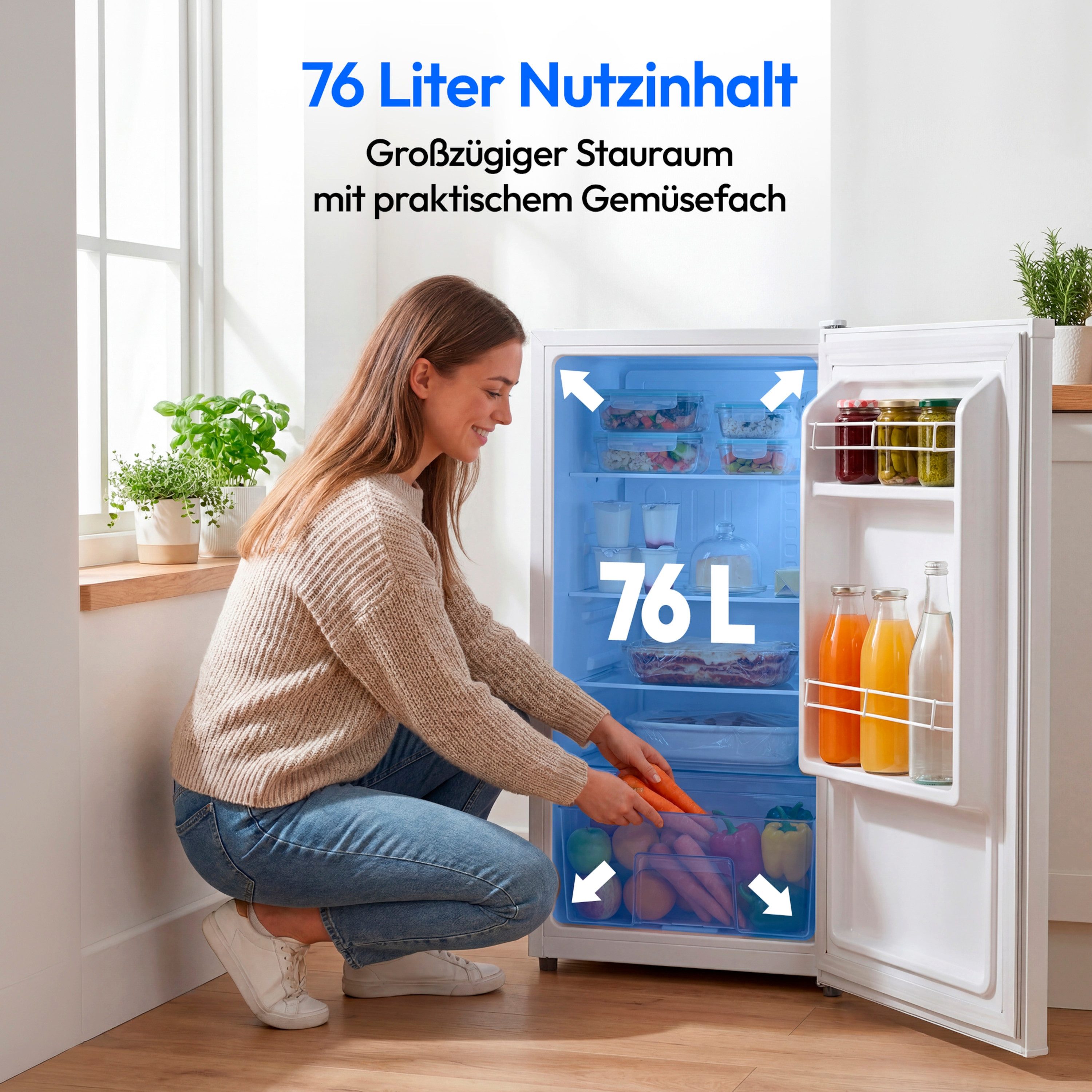 Medion® Kühlschrank MD370009, 84.5 cm hoch, 45 cm breit, LM76E