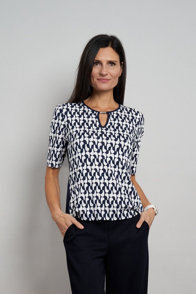 Seidel Moden Rundhalsshirt mit grafischem Muster - MADE IN GERMANY