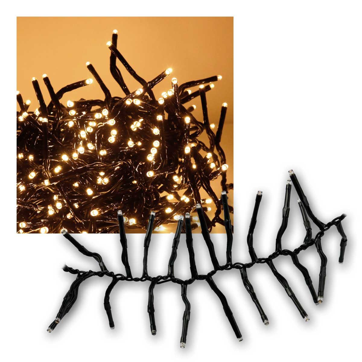 EGB LED-Lichterkette Außen-Büschellichterkette, 400 Mini-LED ww, 230V