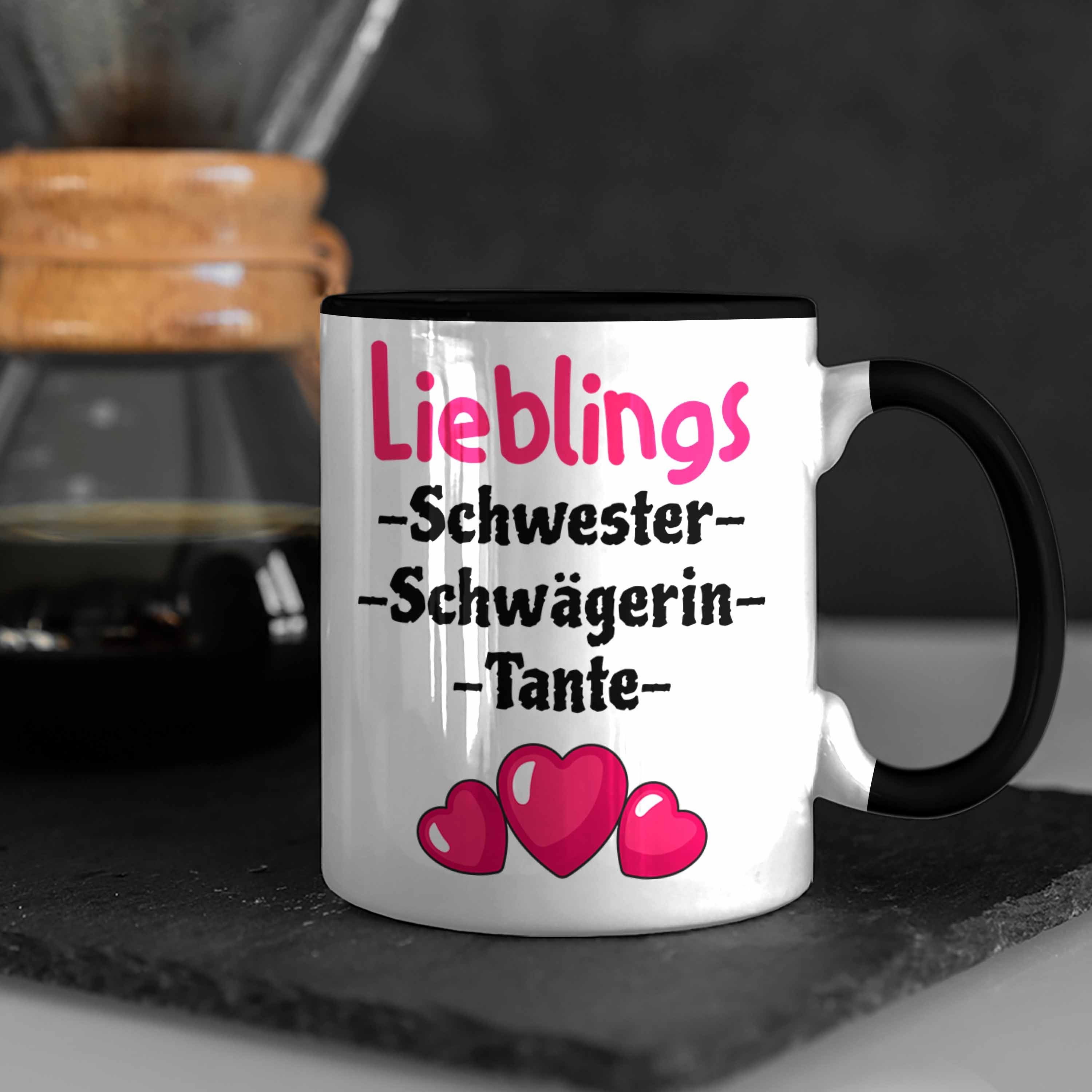 Schwarz Schwägerin Spruch Schwester Tante Geschenk - mit Lieblings Tasse Tasse Trendation Trendation