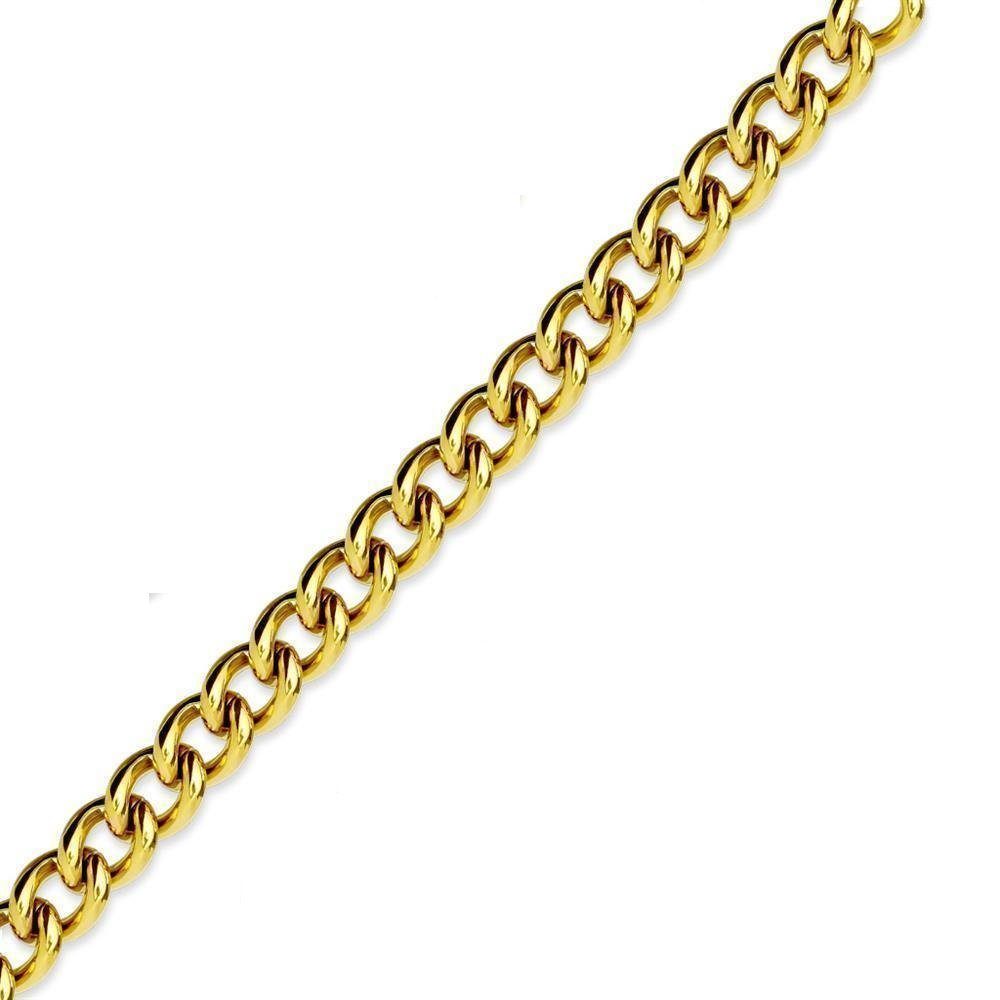Goldkette aus Gold Halskette Unisex Kette BUNGSA Panzerkette (1-tlg), Necklace Edelstahl