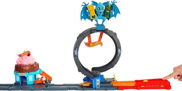 Hot Wheels Autorennbahn Spielzeugauto Trackset, Angriff der Fledermaus, mit anpassbarem Looping, inkl. 1 Spielzeugauto