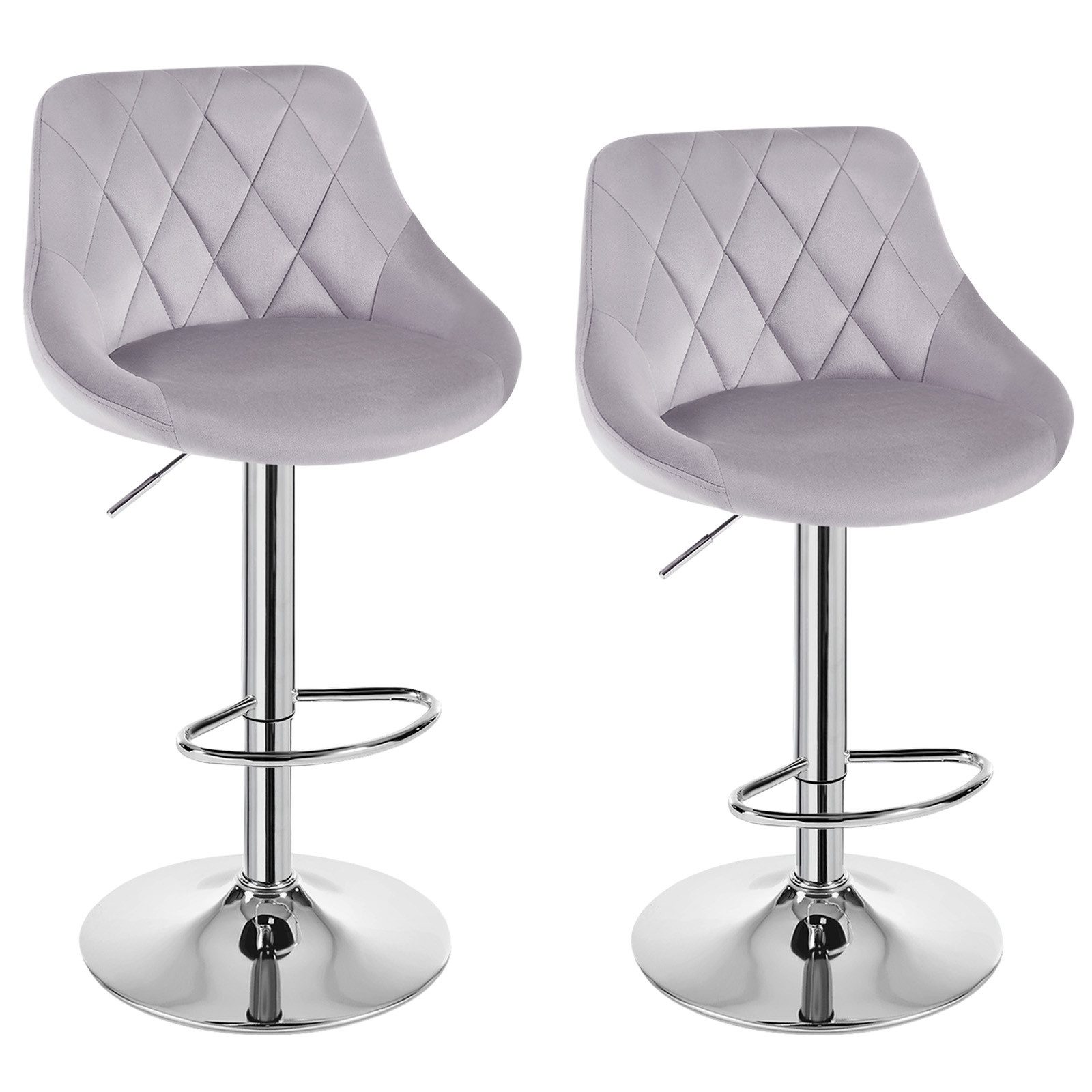 Woltu Barhocker (2 St), gepolsterte Sitzfläche, Höhenverstellbar Drehbar günstig online kaufen