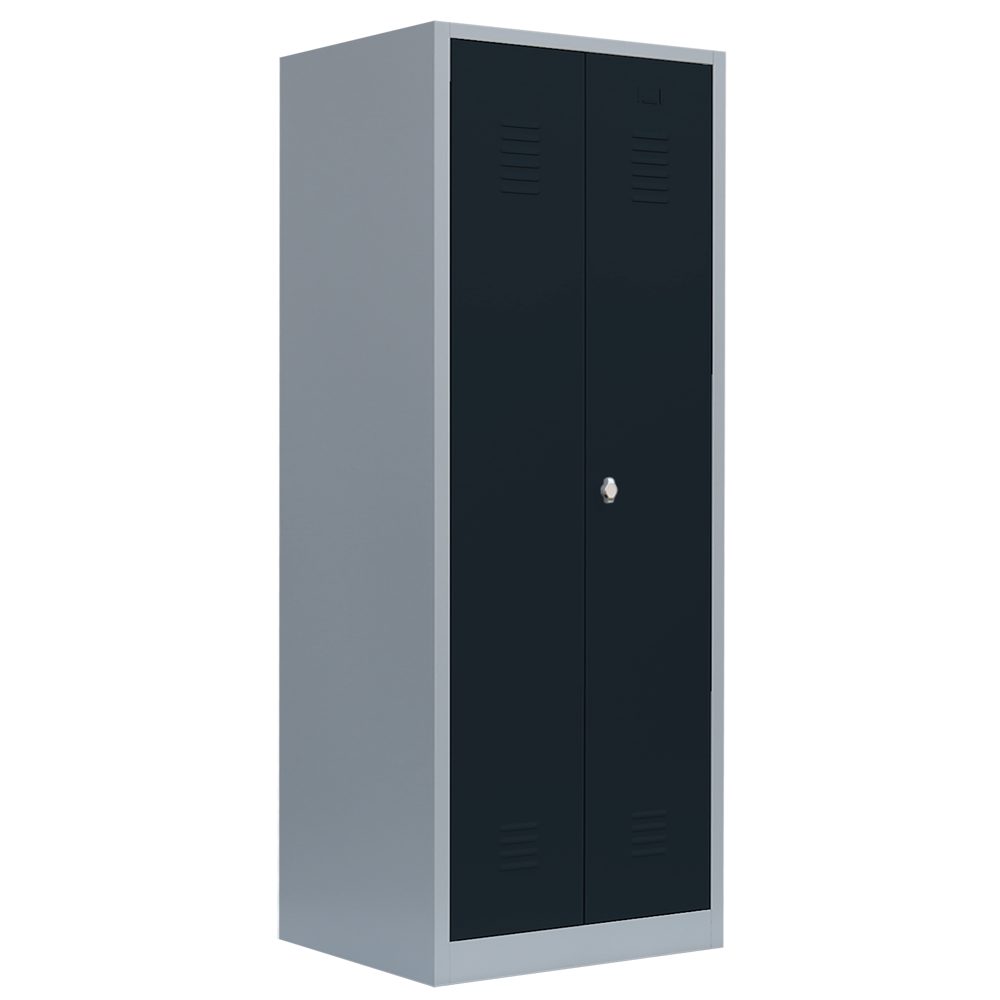 Steelboxx Spind Spind Kleiderspind mittig schließend 180x 80x 50cm anthrazit/grau (1-St) Komplett verschweißt und montiert