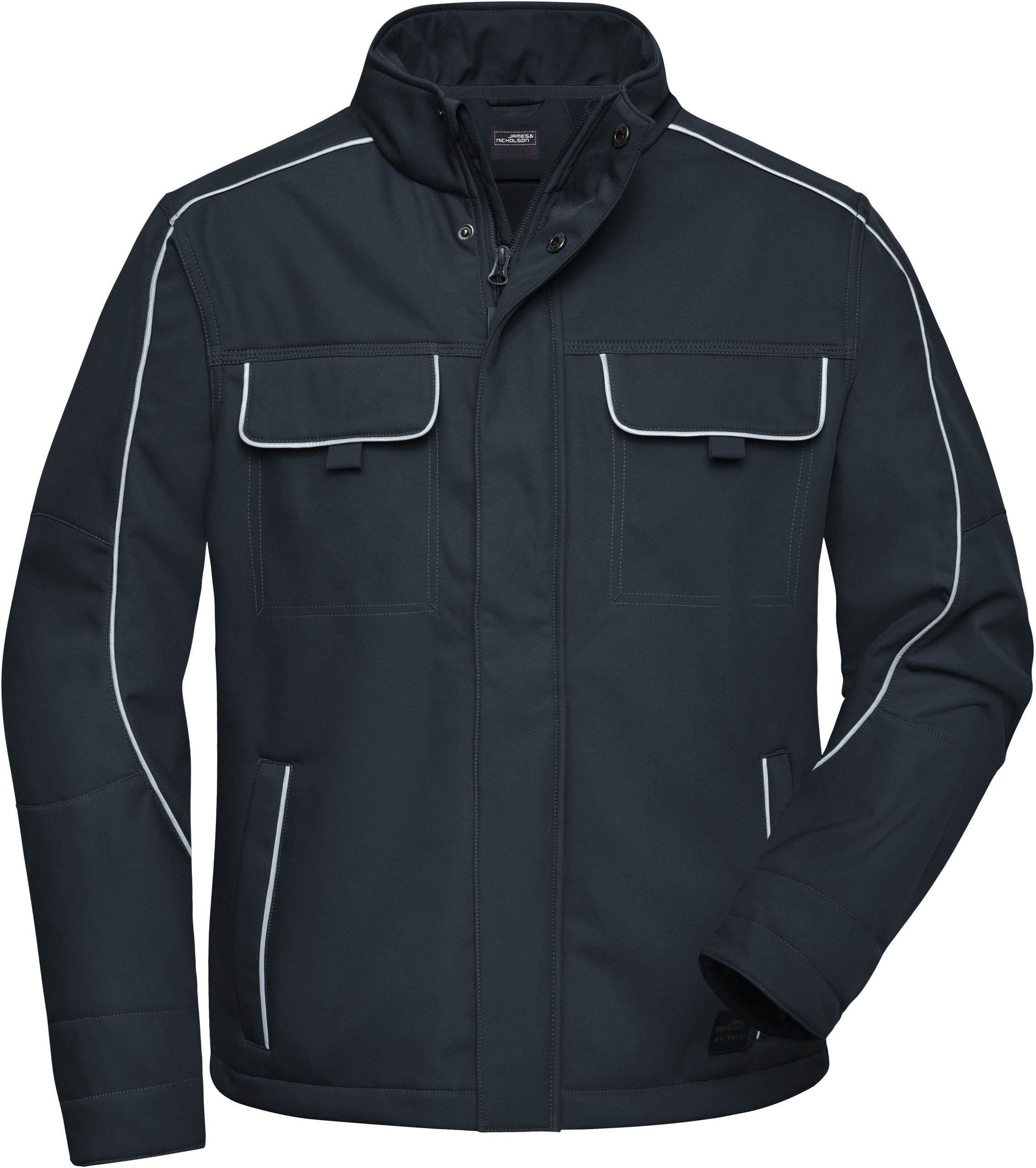 James & Übergröße Softshell Softshelljacke Nicholson FaS50884 in Carbon Workwear auch Jacke