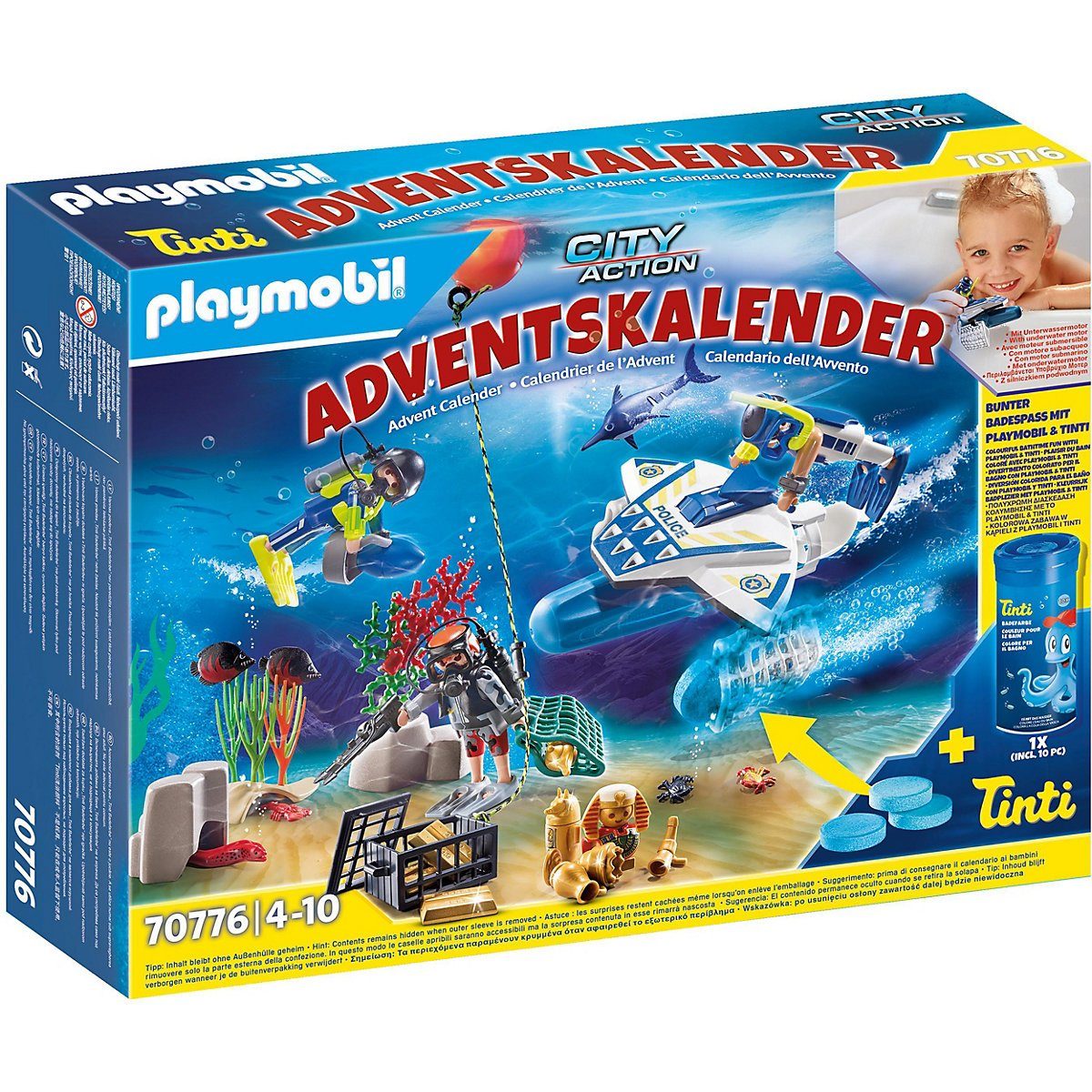 Playmobil® Adventskalender PLAYMOBIL® 70776 Adventskalender Badespaß  Polizeitaucheinsatz