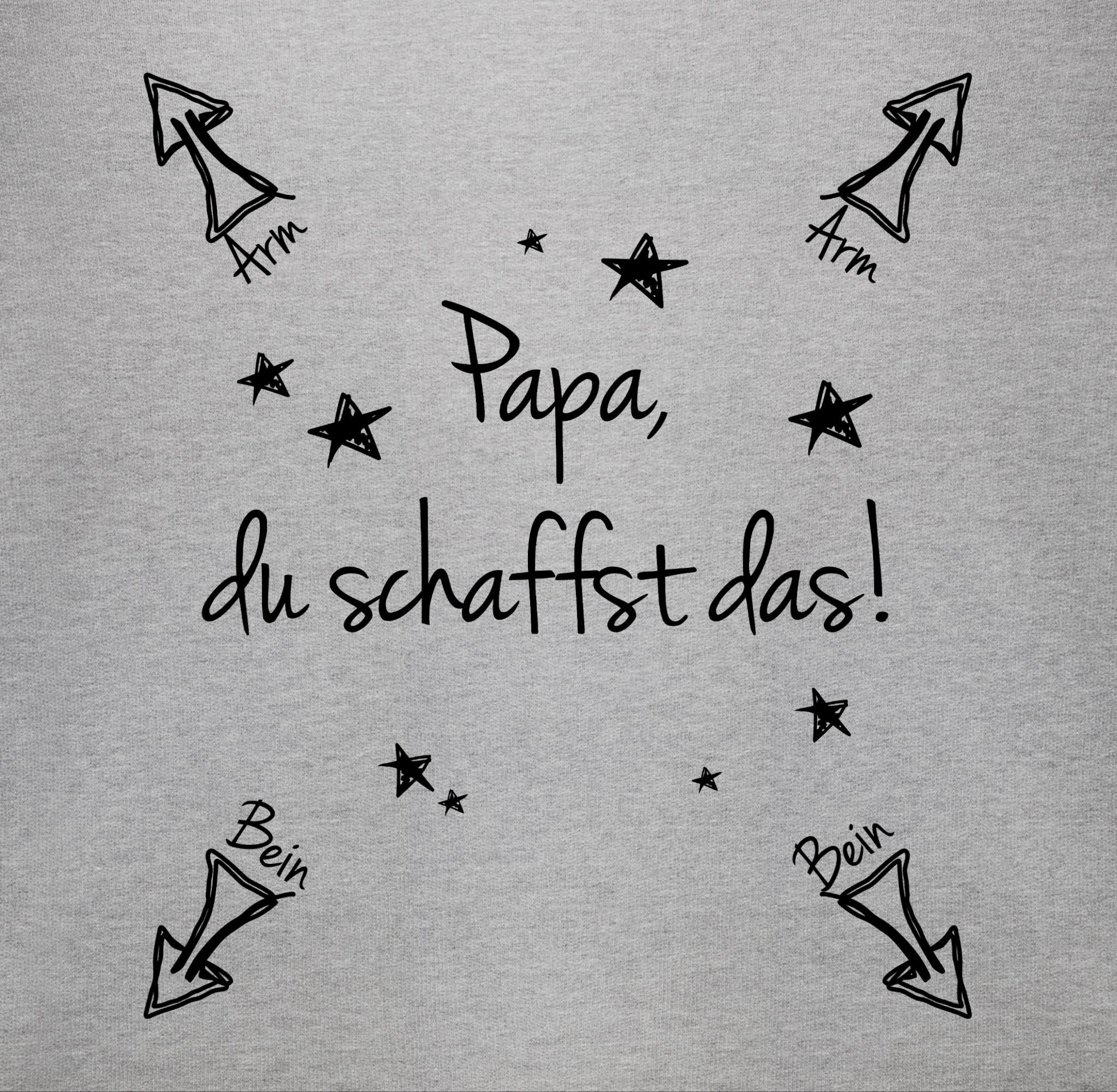 3 Strampler das du Papa schaffst Shirtracer Mädchen Baby Shirtbody meliert Grau & Junge