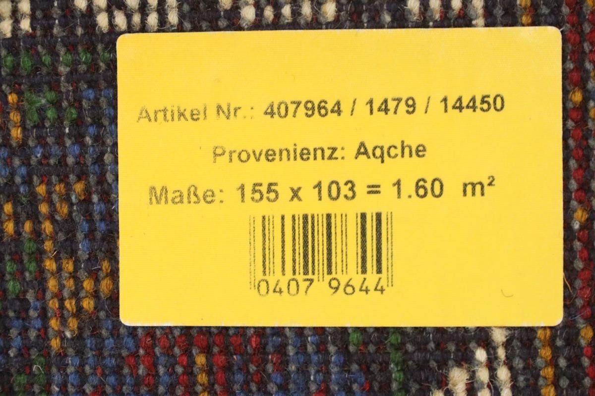 rechteckig, 102x154 Höhe: Handgeknüpfter Afghan mm Orientteppich Nain 6 Orientteppich, Akhche Trading,