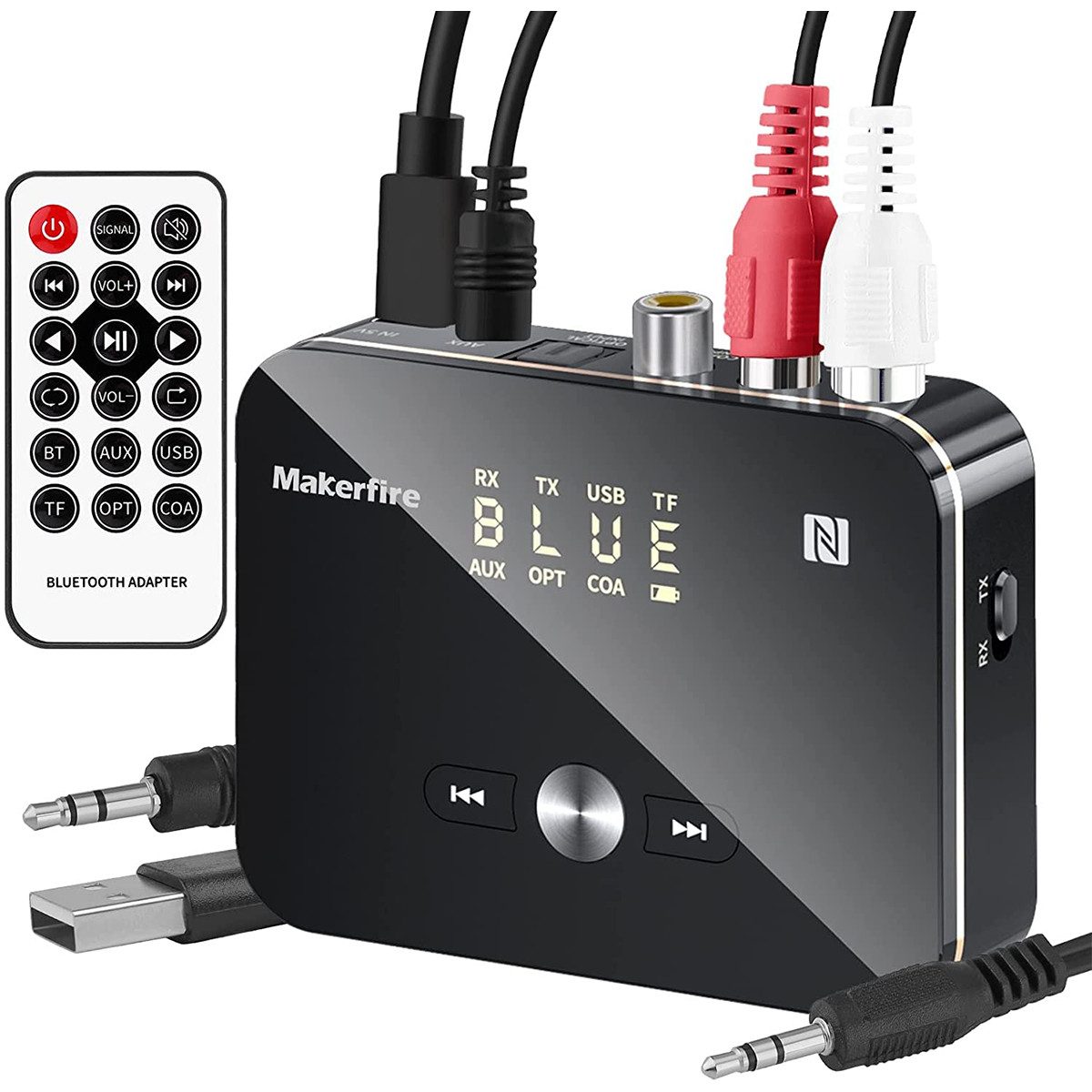 Bluetooth Transmitter Receiver FM Transmitter, 3-in-1 5.0 Audio Bluetooth-Adapter