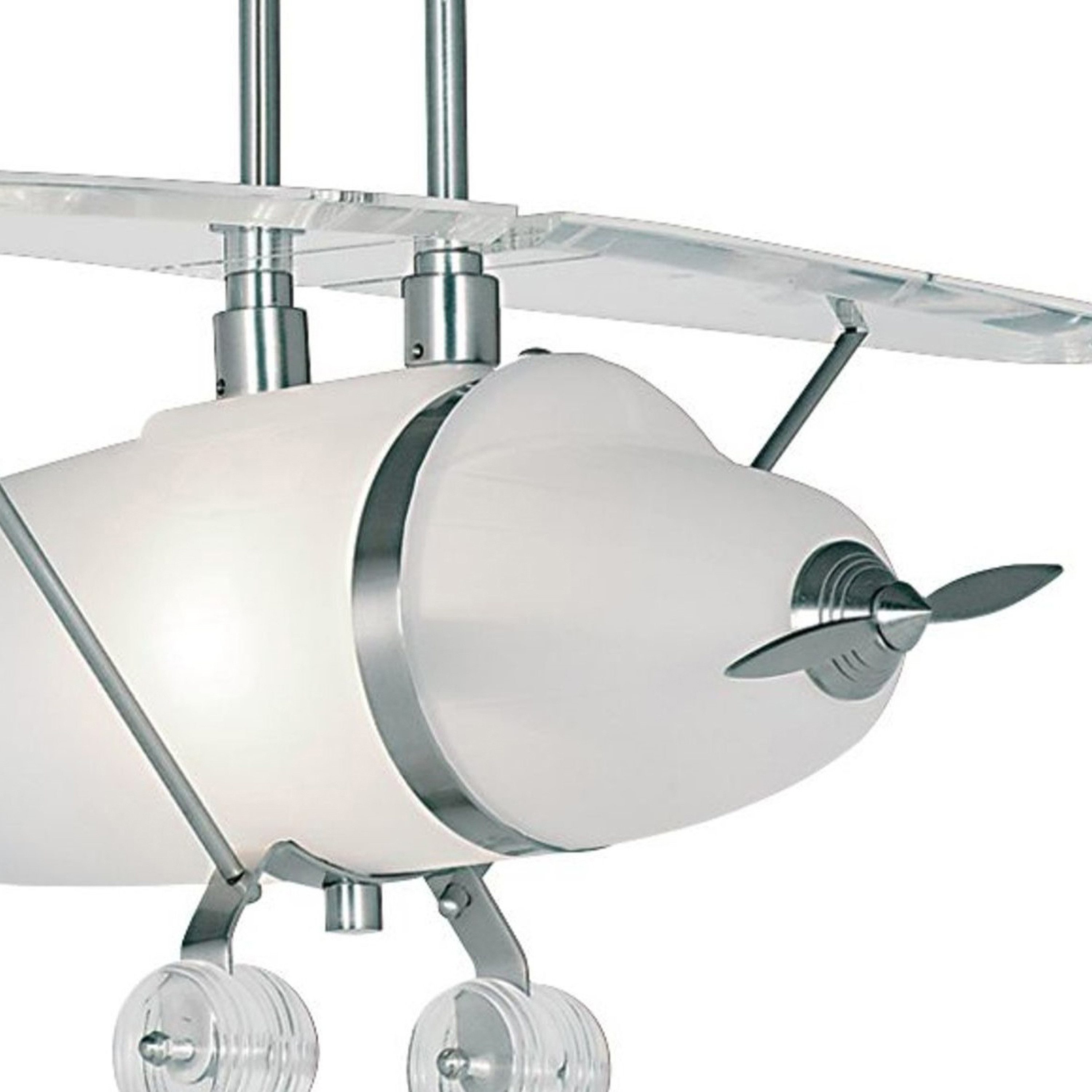 Searchlight Deckenleuchte Novelty Airplane Pendant - Metal, Acrylic & Glass, Leuchtmittel wechselbar