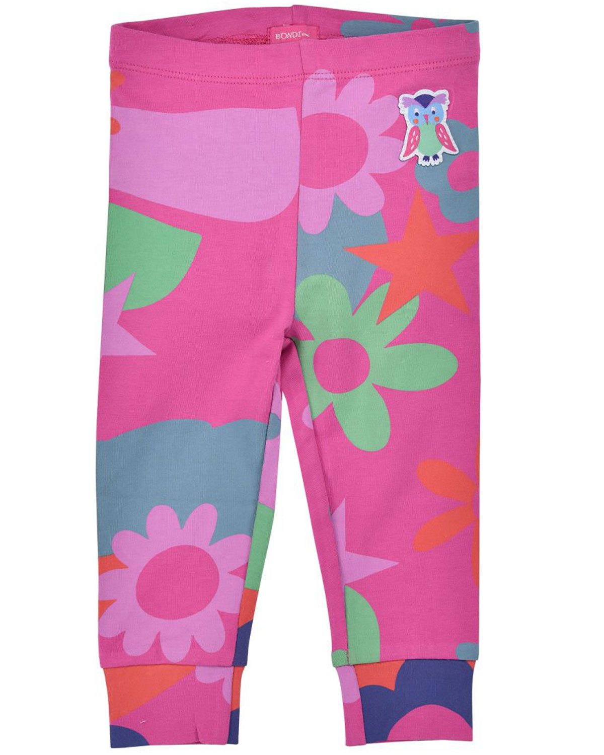 BONDI Trachtenlederhose Baby Mädchen Laufhose 'Blumenallover' 86971, Pink