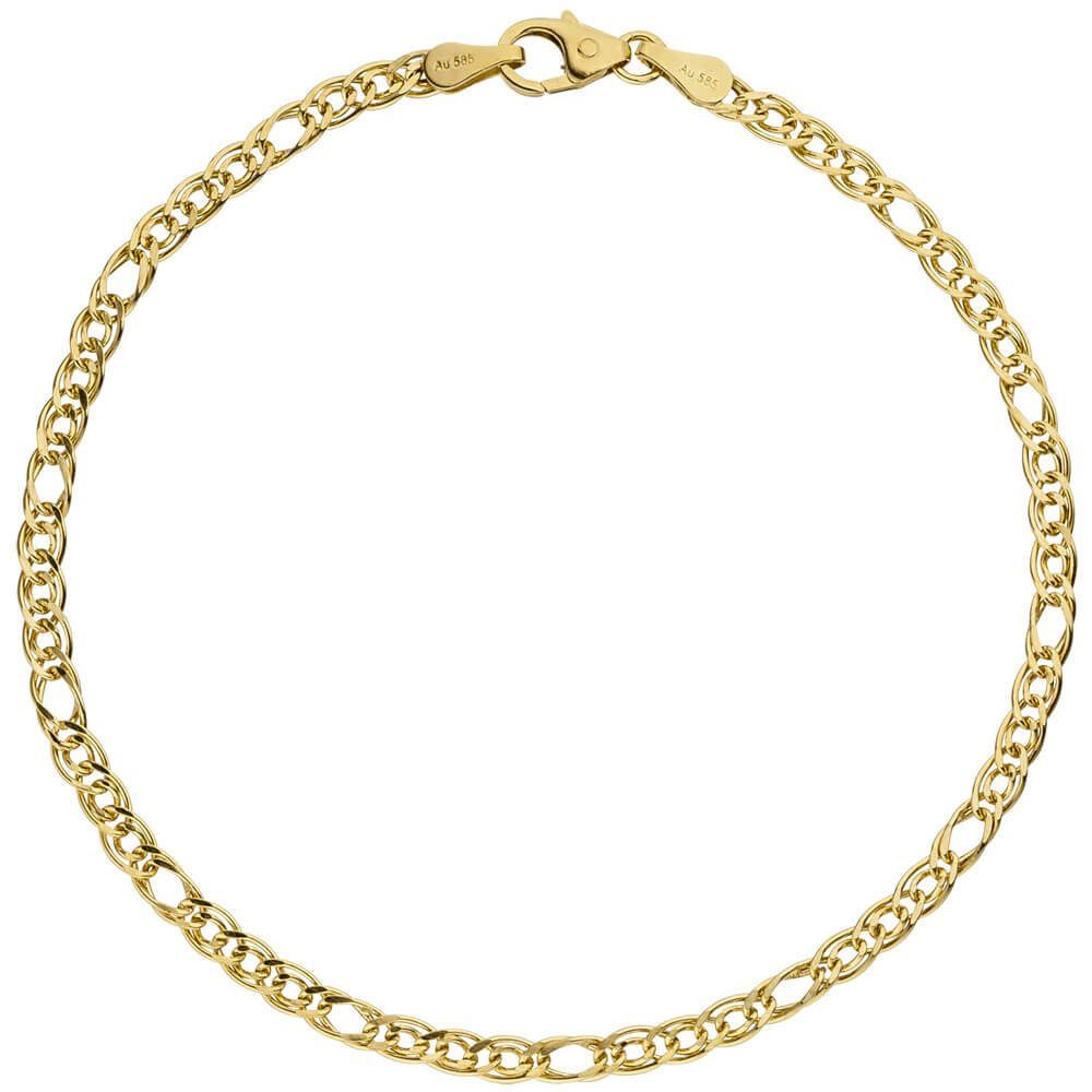 Schmuck Krone Goldarmband 3mm Zwillings-Panzerarmband aus günstig online kaufen
