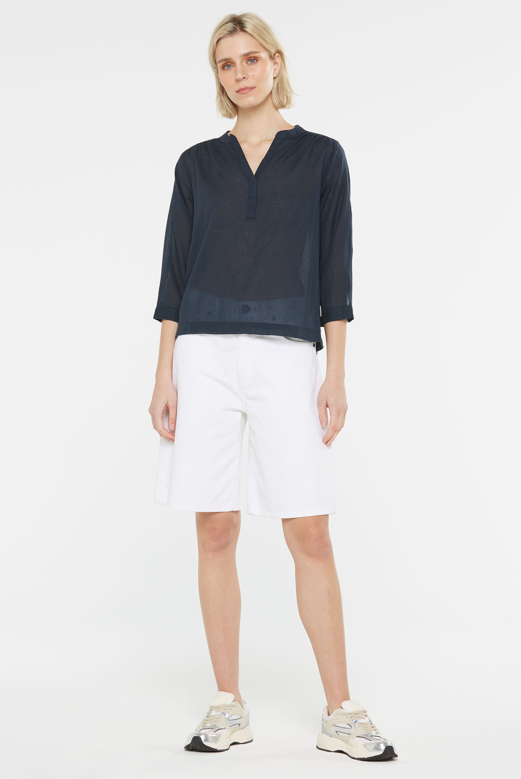 SENSES.THE LABEL Schlupfbluse mit Tunika Ausschnitt – Bild 5 von 5