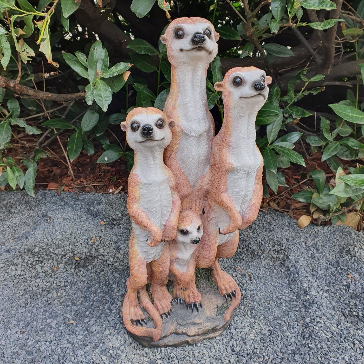 Aspinaworld Gartenfigur Erdmännchen Figur Familie 50 cm, Gartendeko
