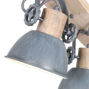 Steinhauer LIGHTING LED Deckenspot, Leuchtmittel nicht inklusive, Retro Decken Lampe Strahler verstellbar Wohn Zimmer Holz Spot