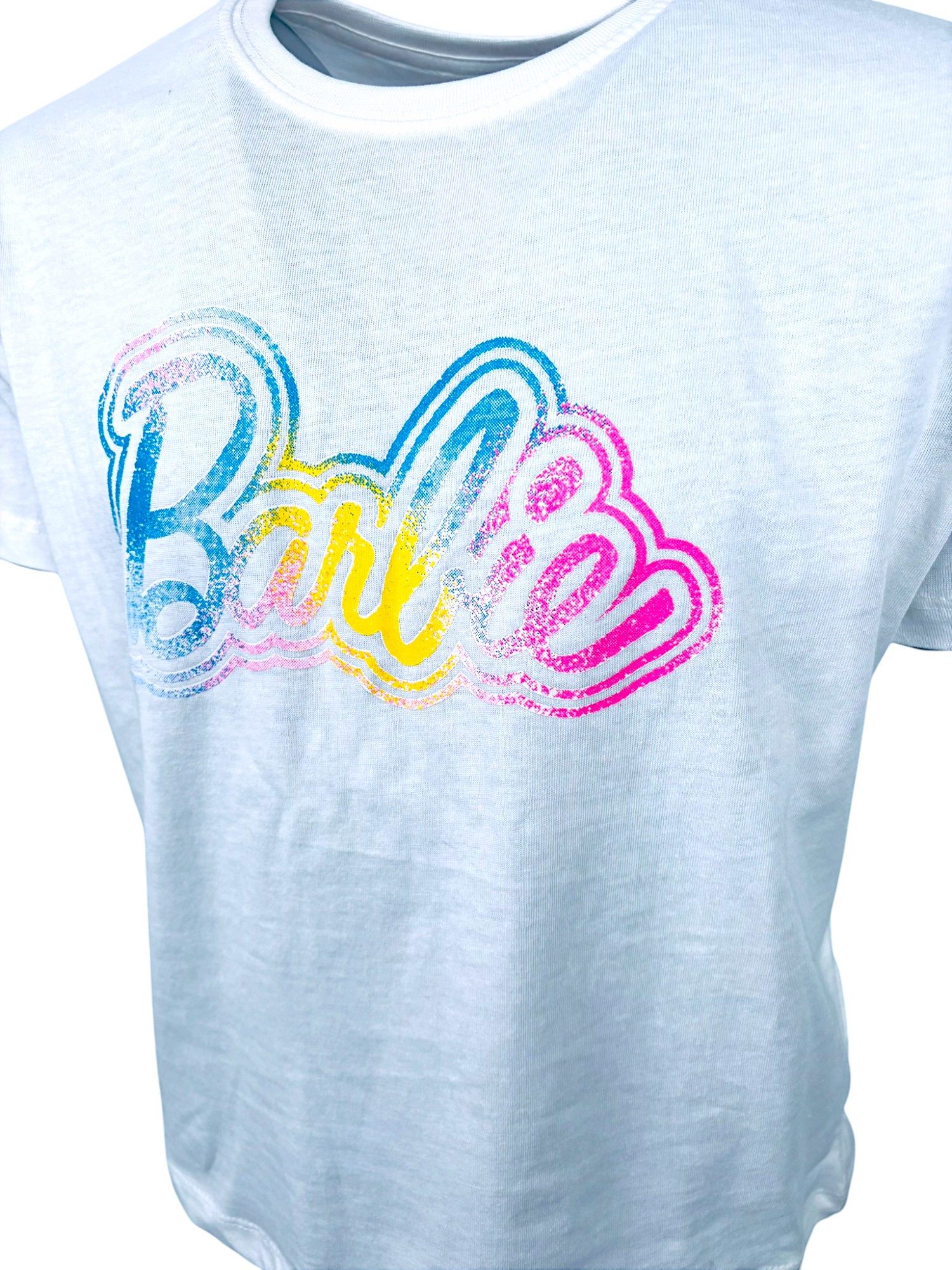 Barbie T-Shirt Barbie Mädchen Jersey Kurzarmshirt aus Baumwolle Gr. 104 - 140 cm