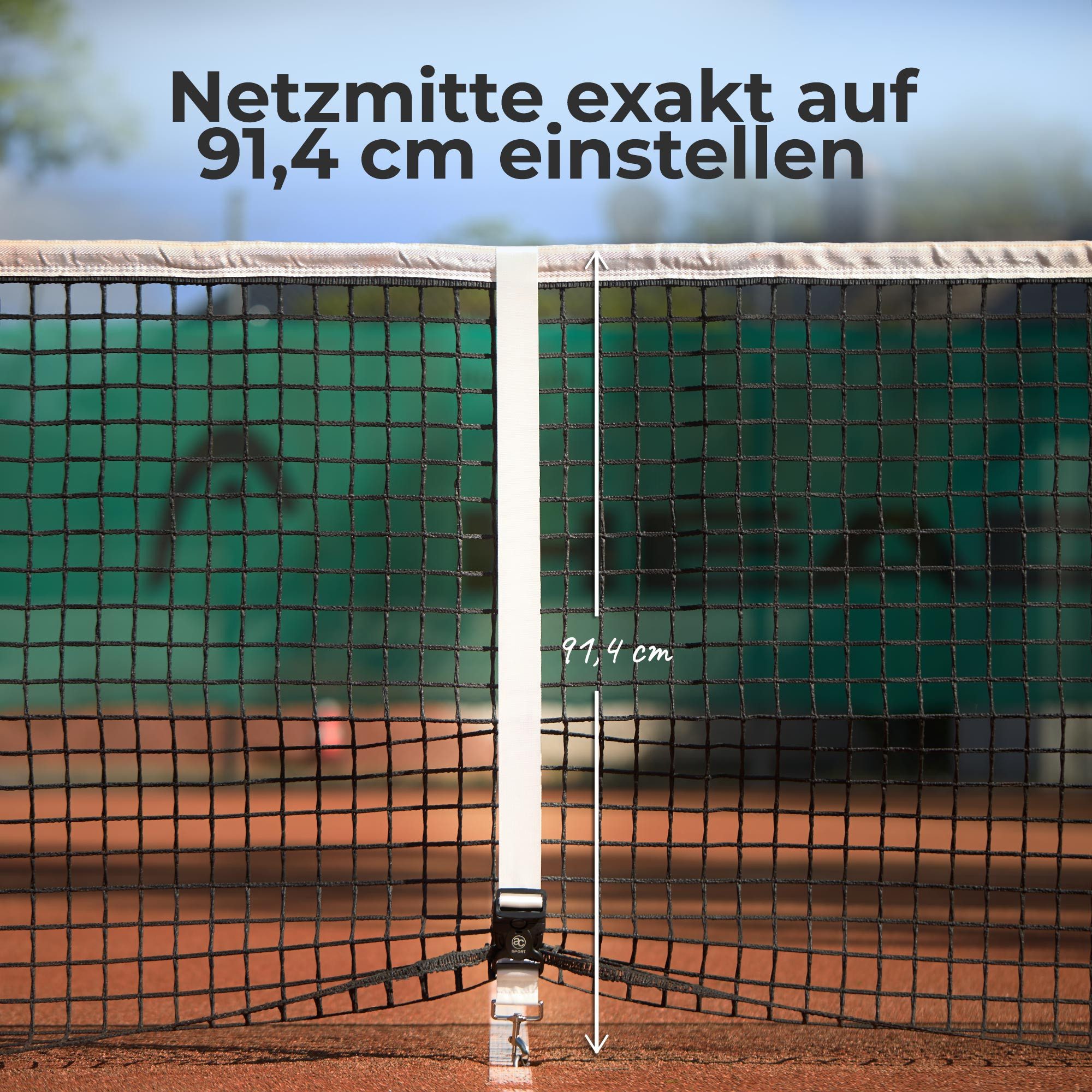 ac SPORT Tennisnetz Regulierband 3er Set – Extra stabil, & wetterbeständig (Packung, 3 Regulierbänder), Rostfreier Edelstahl-Karabiner, Witterungs- & UV-beständig