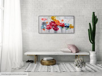 KUNSTLOFT Gemälde Finally Spring 100x50 cm, Leinwandbild 100% HANDGEMALT Wandbild Wohnzimmer