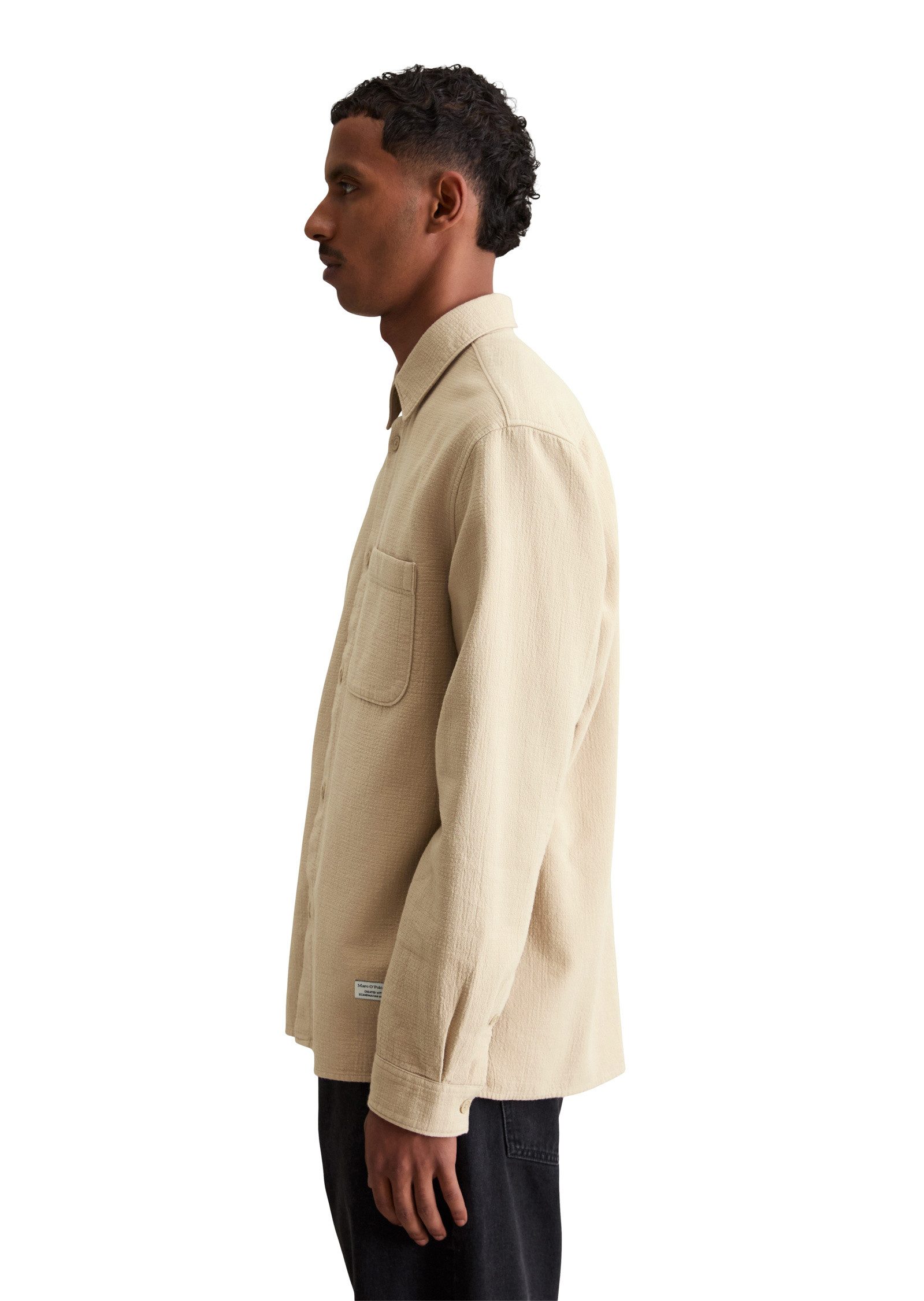 Marc O'Polo DENIM Langarmhemd mit feiner Struktur günstig online kaufen