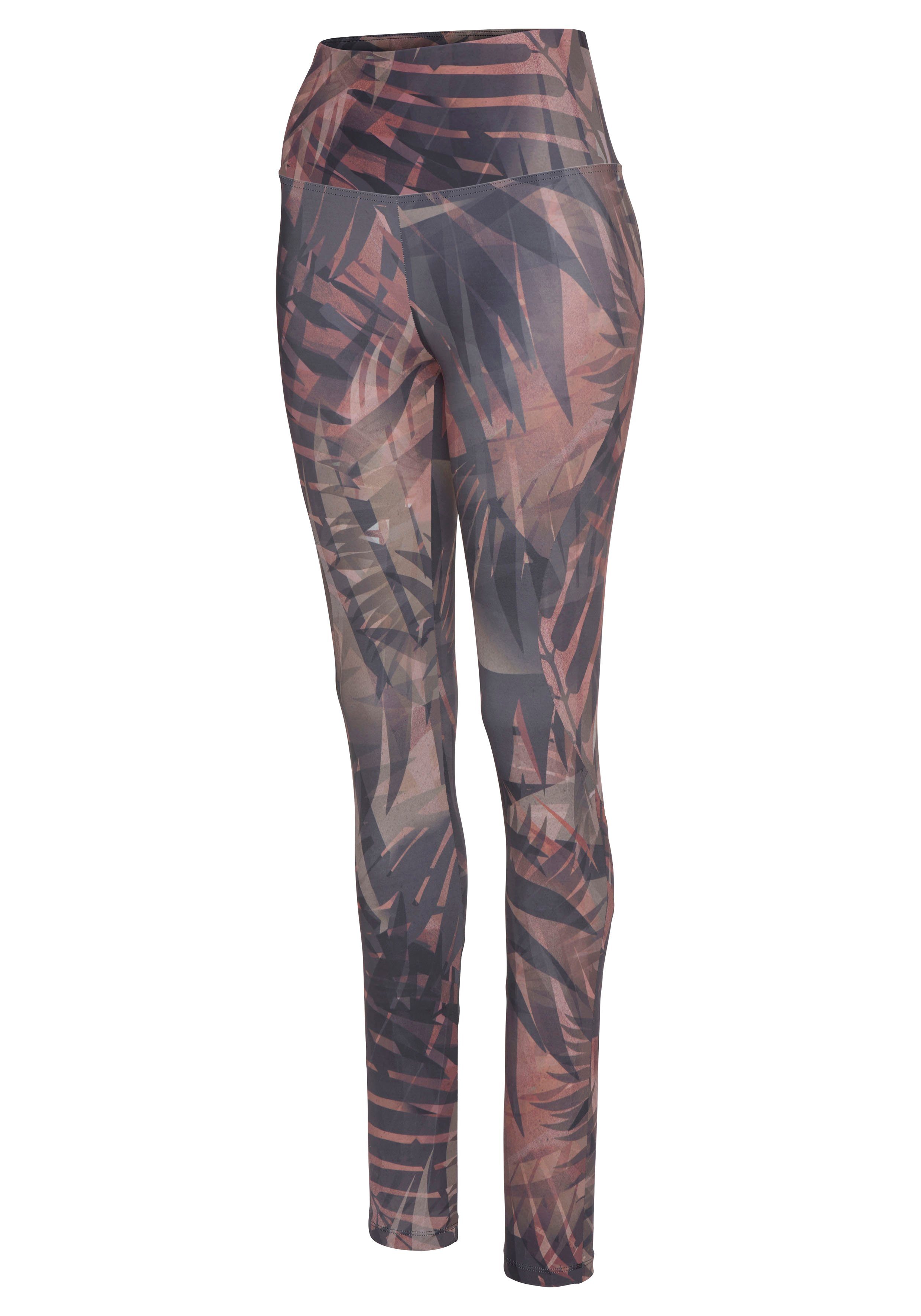 LASCANA ACTIVE Leggings Tropical mit abstraktem Palmenprint, Loungewear