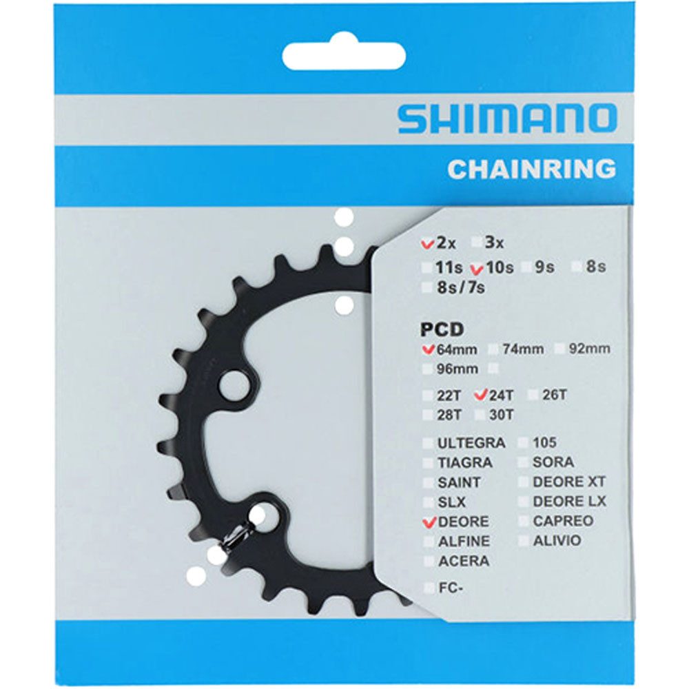 Fahrradkette Shimano Kettenblatt Deore FC-M6000-2 24 Ø 64 innen schwarz