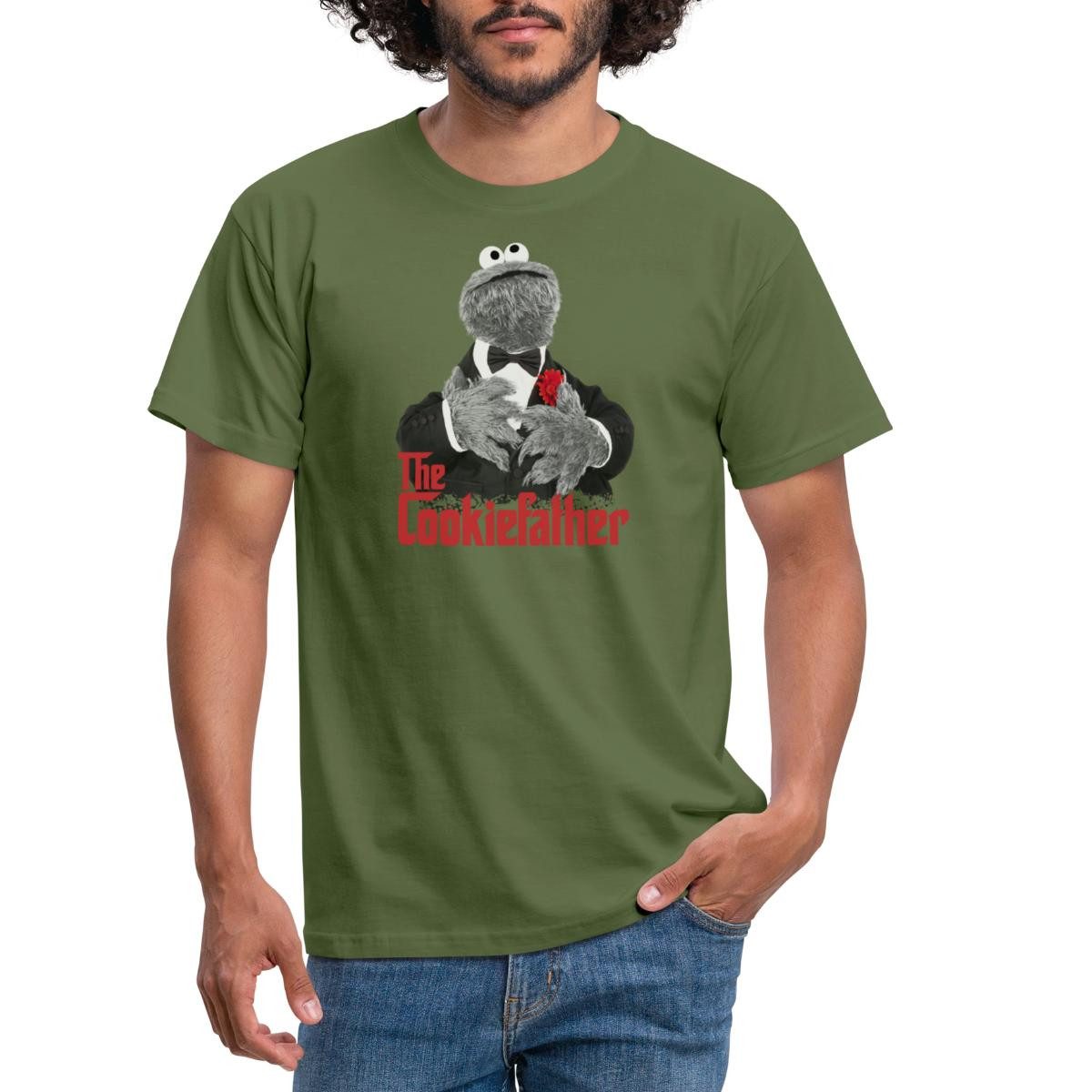 Spreadshirt T-Shirt Sesamstraße Krümelmonster The Cookiefather günstig online kaufen