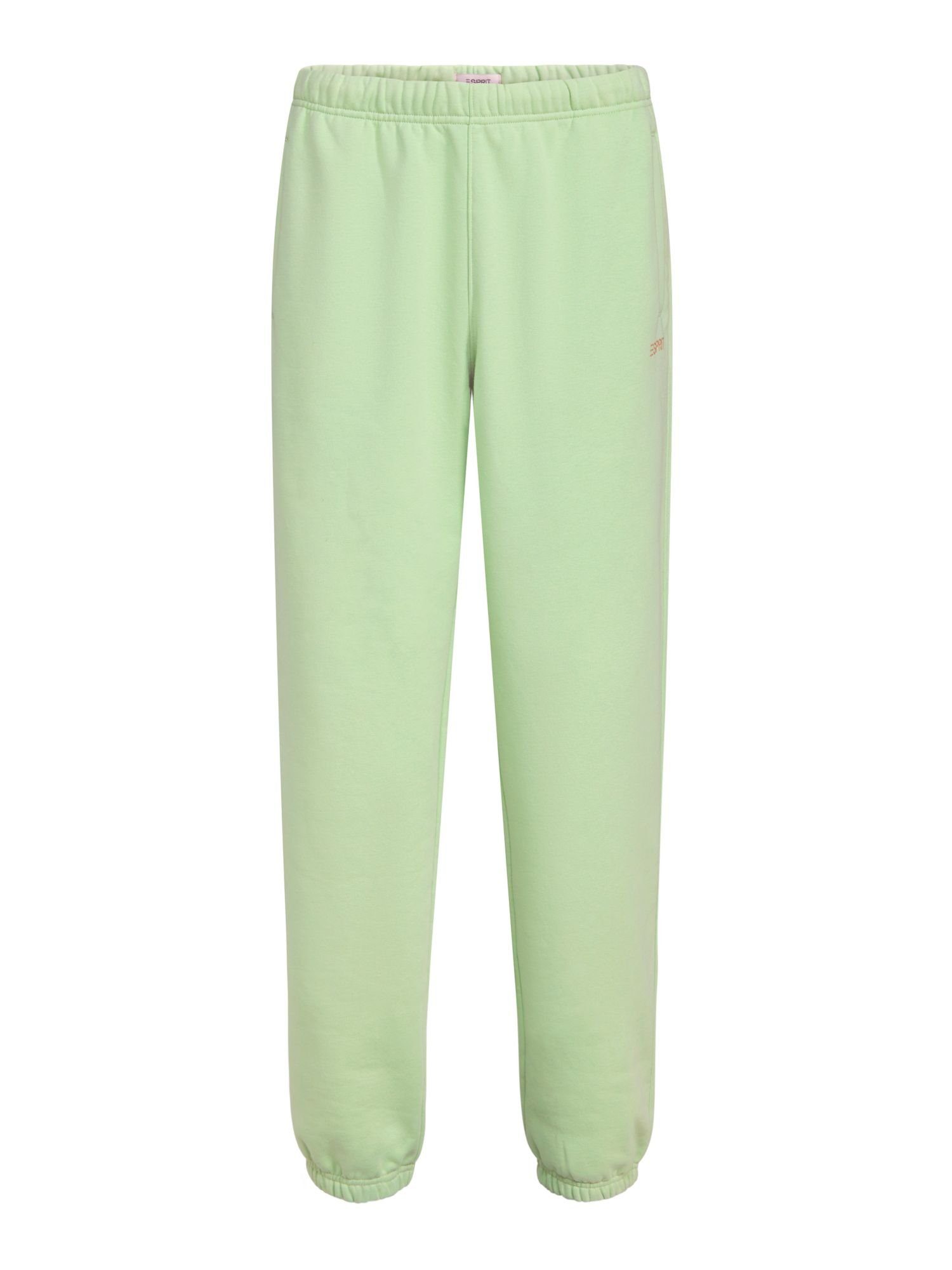 Esprit Jogginghose Logo-Sweatpants aus Baumwollfleece LIGHT GREEN
