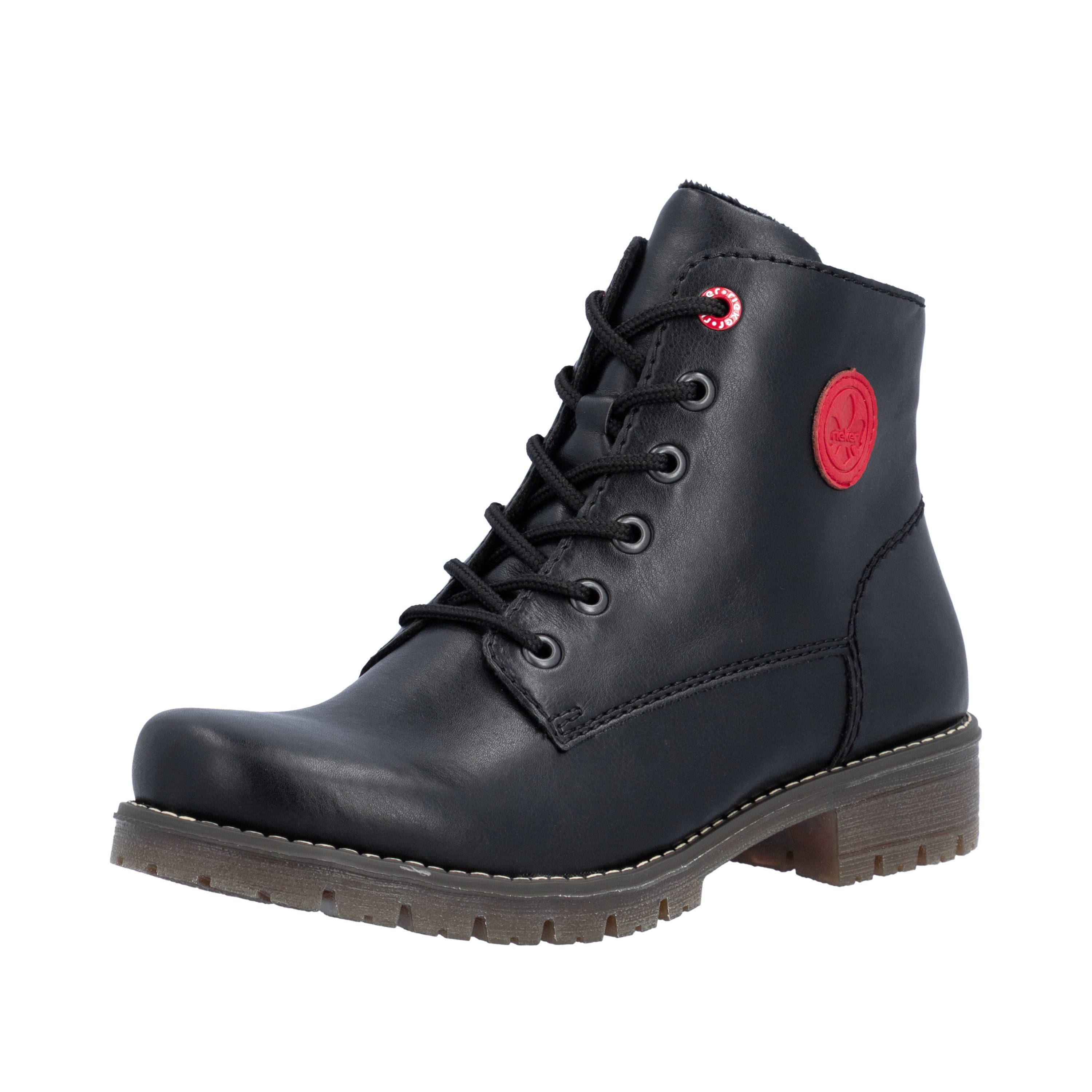 Rieker Schnürstiefelette Ankleboots, Schnürboots, Klassik-Stiefelette mit Logoprägung
