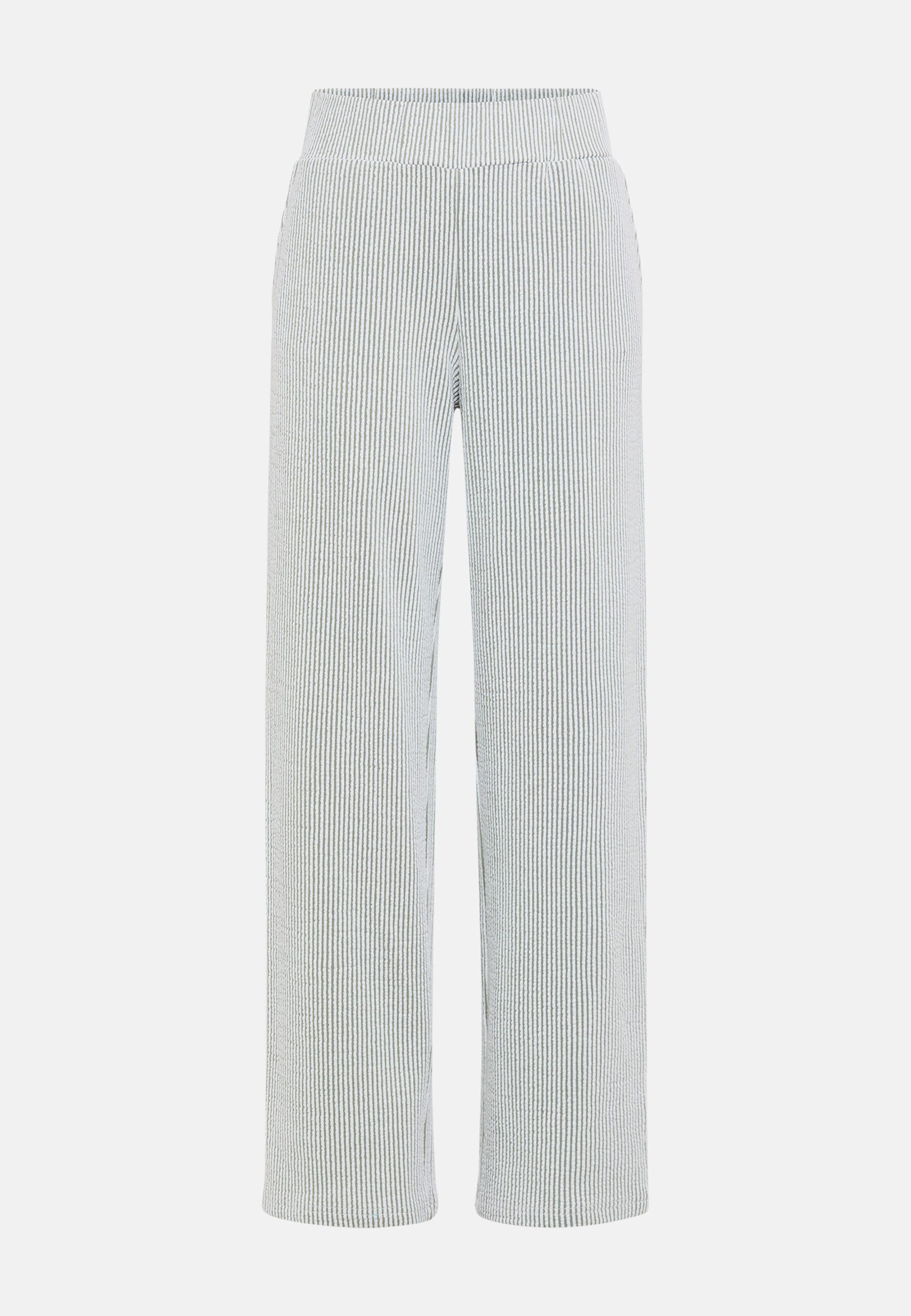 Olsen Stoffhose Hose aus Seersucker-Qualität mit elastischem Bund