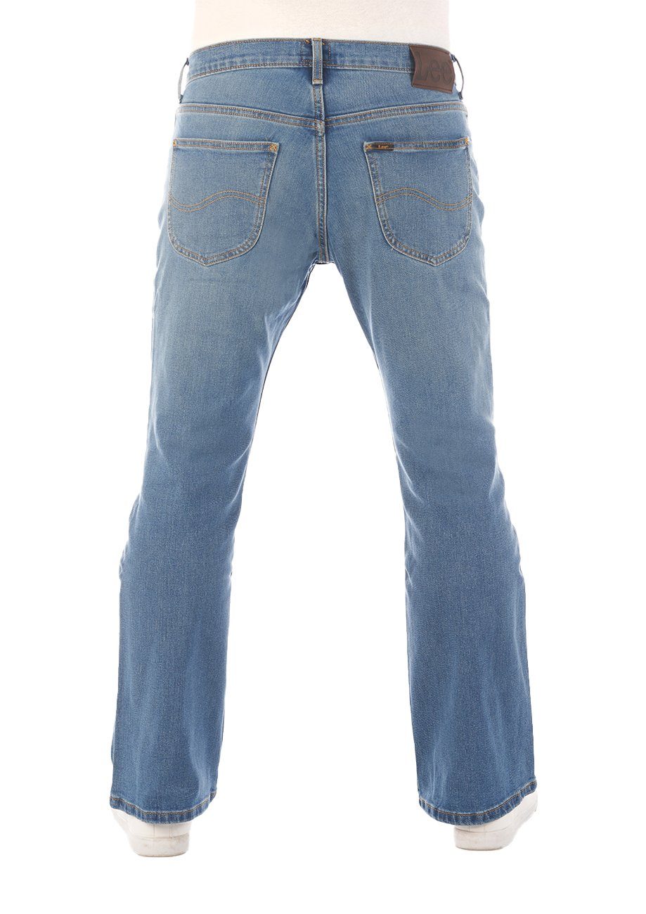 Herren Boot Stretch Denim Hose Bootcut-Jeans (LSS1HDBZ3) mit Lee® Jeanshose Fever Denver Cut Used Blue