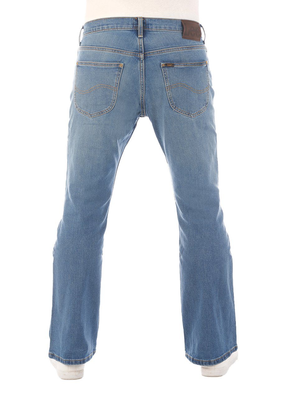 Stretch mit Cut Used Hose Bootcut-Jeans Lee® Denver Boot Fever (LSS1HDBZ3) Blue Jeanshose Herren Denim