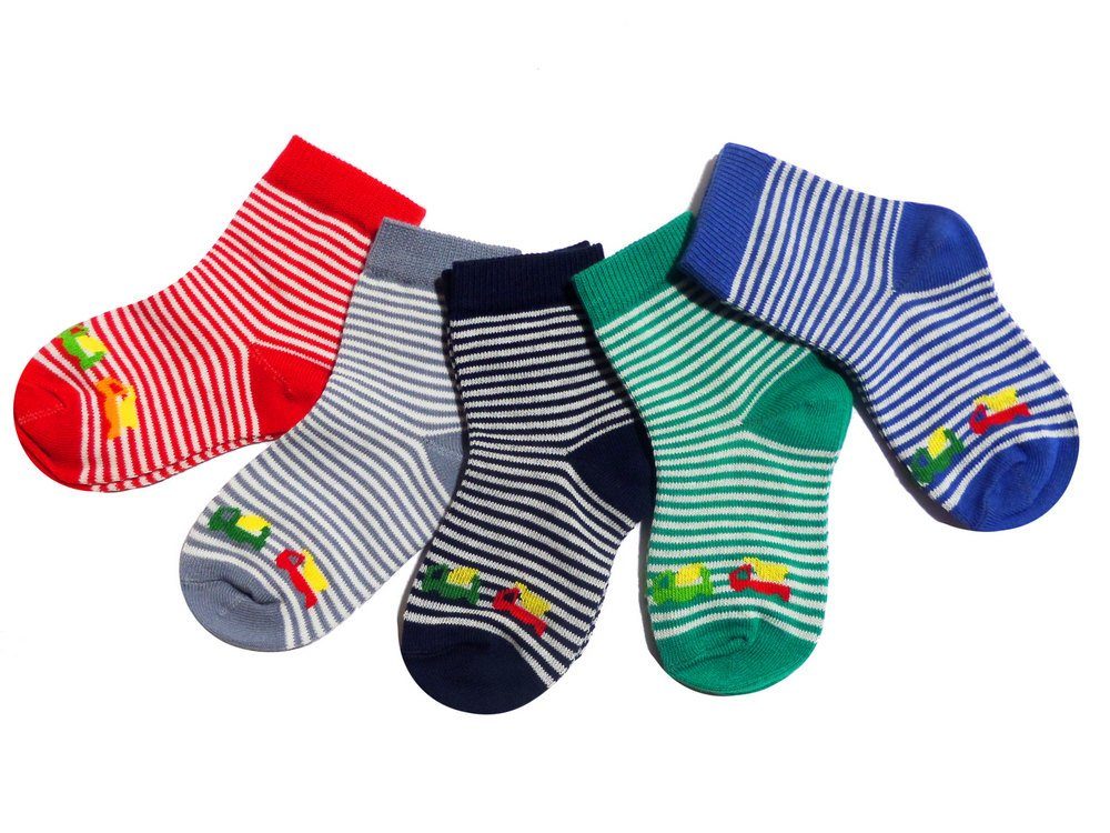 WERI SPEZIALS Strumpfhersteller GmbH Socken Kinder Socken 5-er Pack >>Bunte  Autos<< aus Baumwolle (Set) 5er-Pack