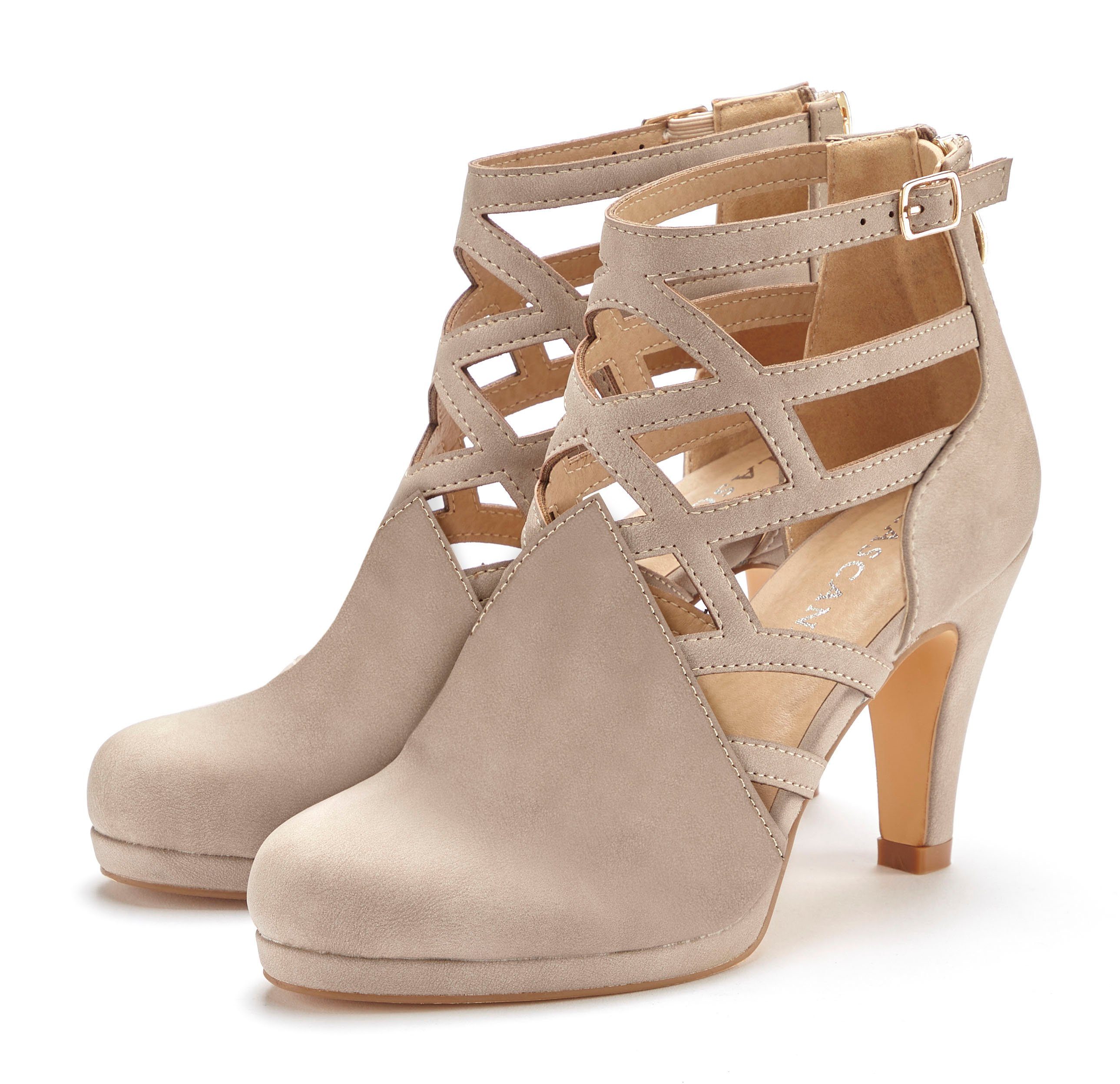 LASCANA Stiefel, Boots, Stiefelette mit Cut-Outs VEGAN günstig online kaufen