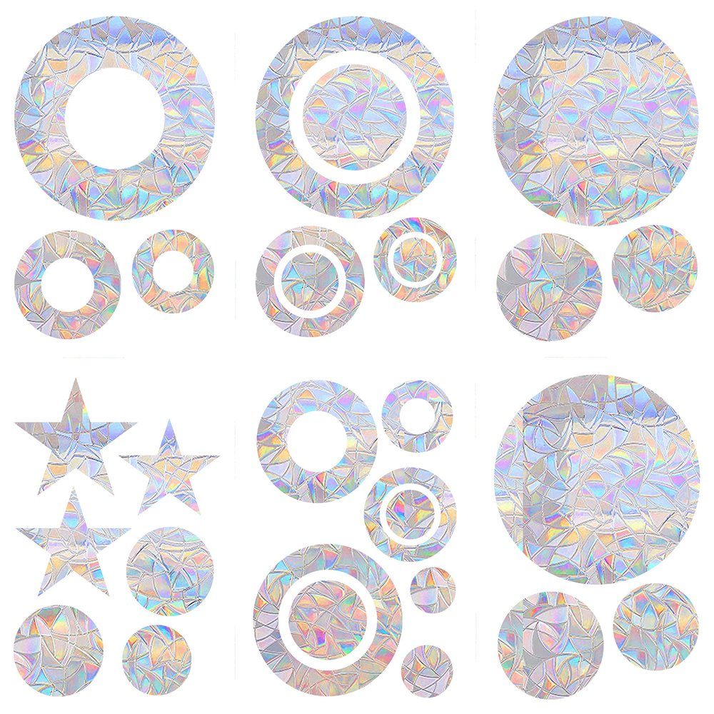 NUODWELL Fenstersticker Suncatcher Sticker,39 Stück Vogelschutz für Glassch günstig online kaufen