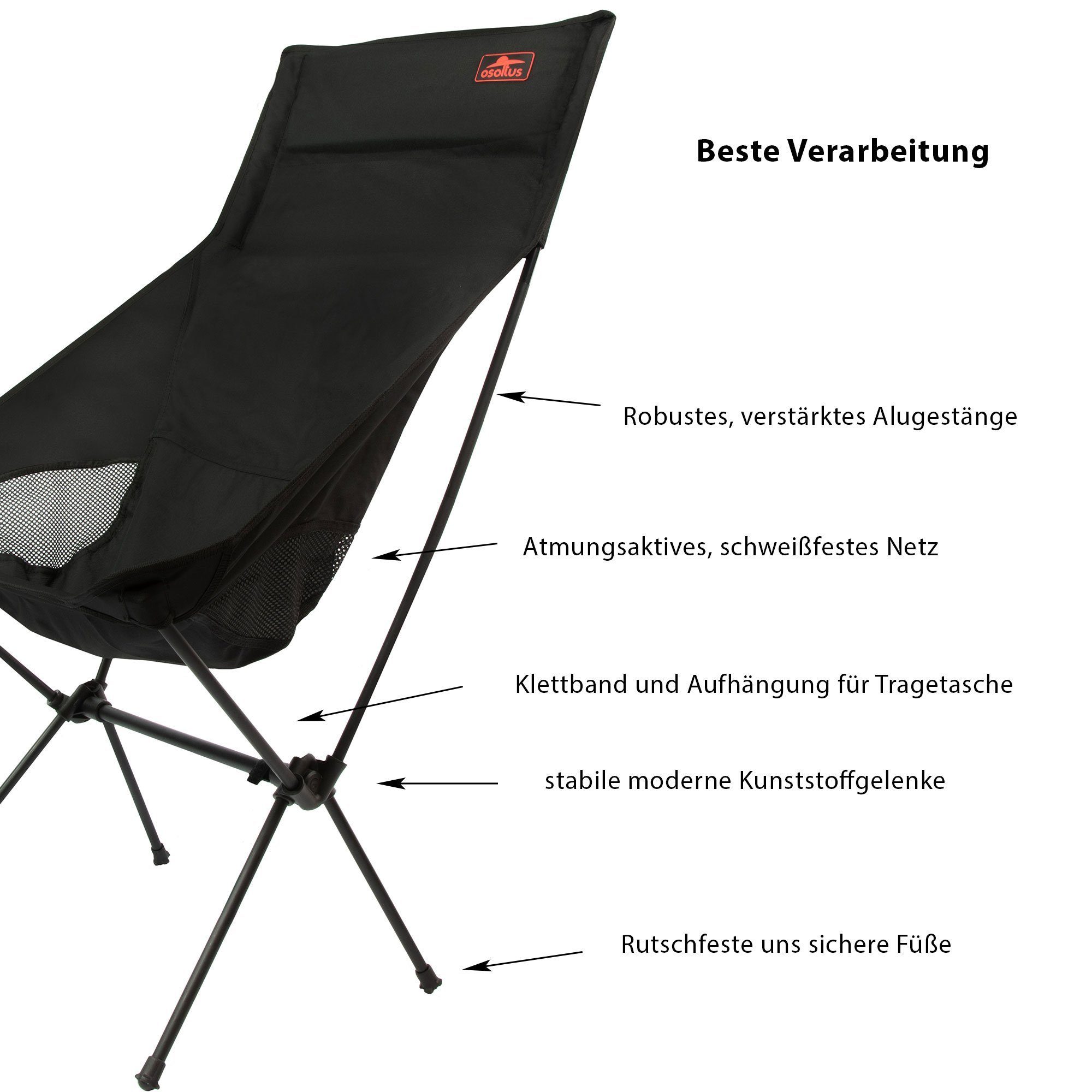 osoltus Campingstuhl osoltus ultraleichter Faltstuhl Klappstuhl günstig online kaufen