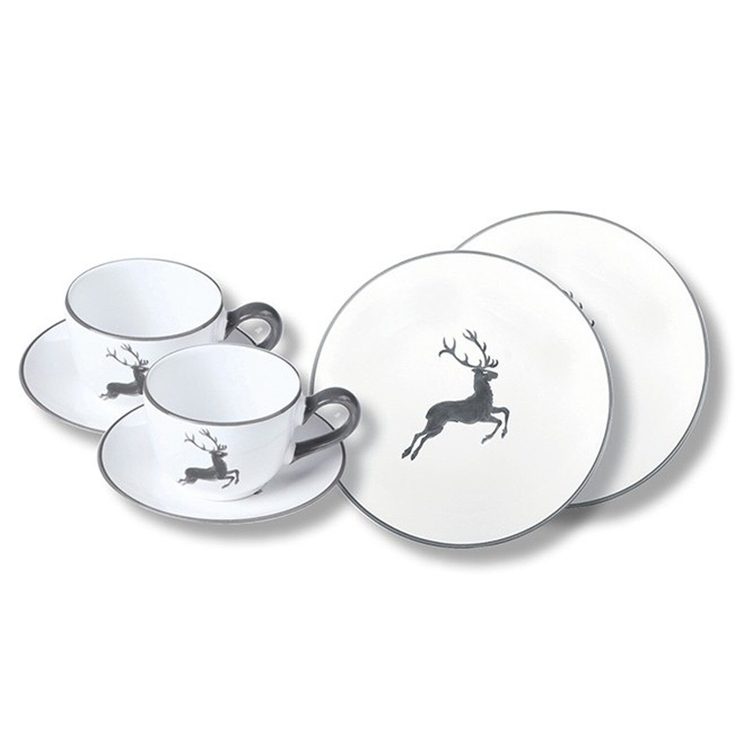 Gmundner Keramik Kaffeeservice Breakfast for two Classic, Keramik