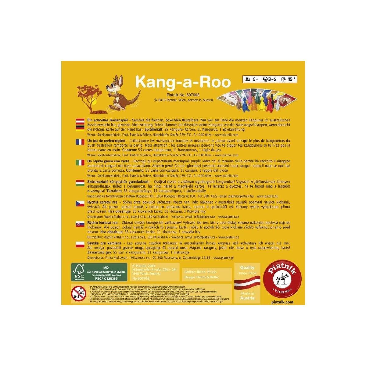 Familienspiel Kang-a-Roo für 6079 Spiel, ab Spieler, Jahren - Piatnik 6 - Brettspiel, 3-6