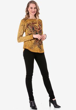 Cipo & Baxx Langarmshirt mit trendigem Print