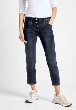 Cecil Slim-fit-Jeans in dunkelblauer Waschung