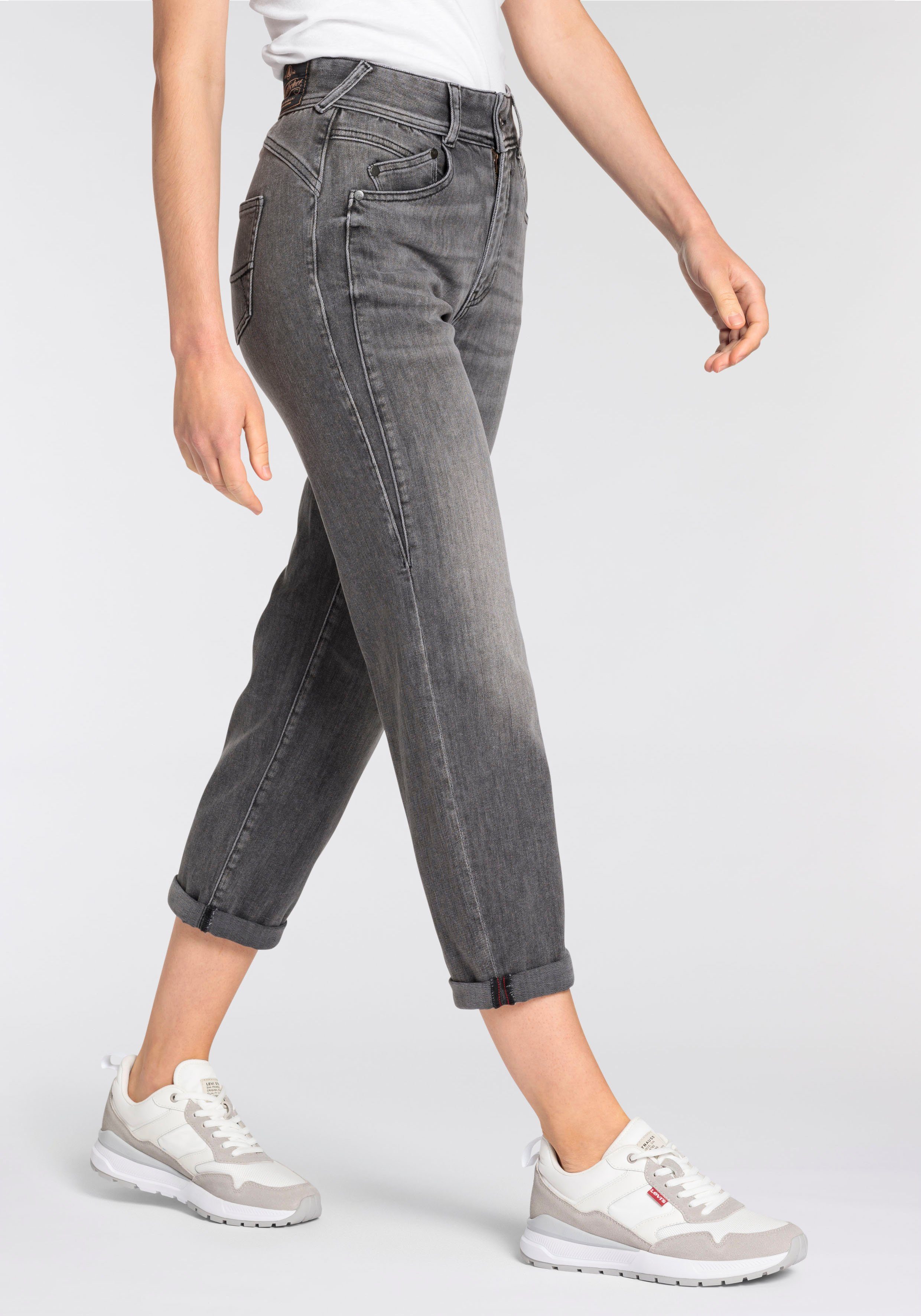 Herrlicher High-waist-Jeans HI Tap Denim Black Light