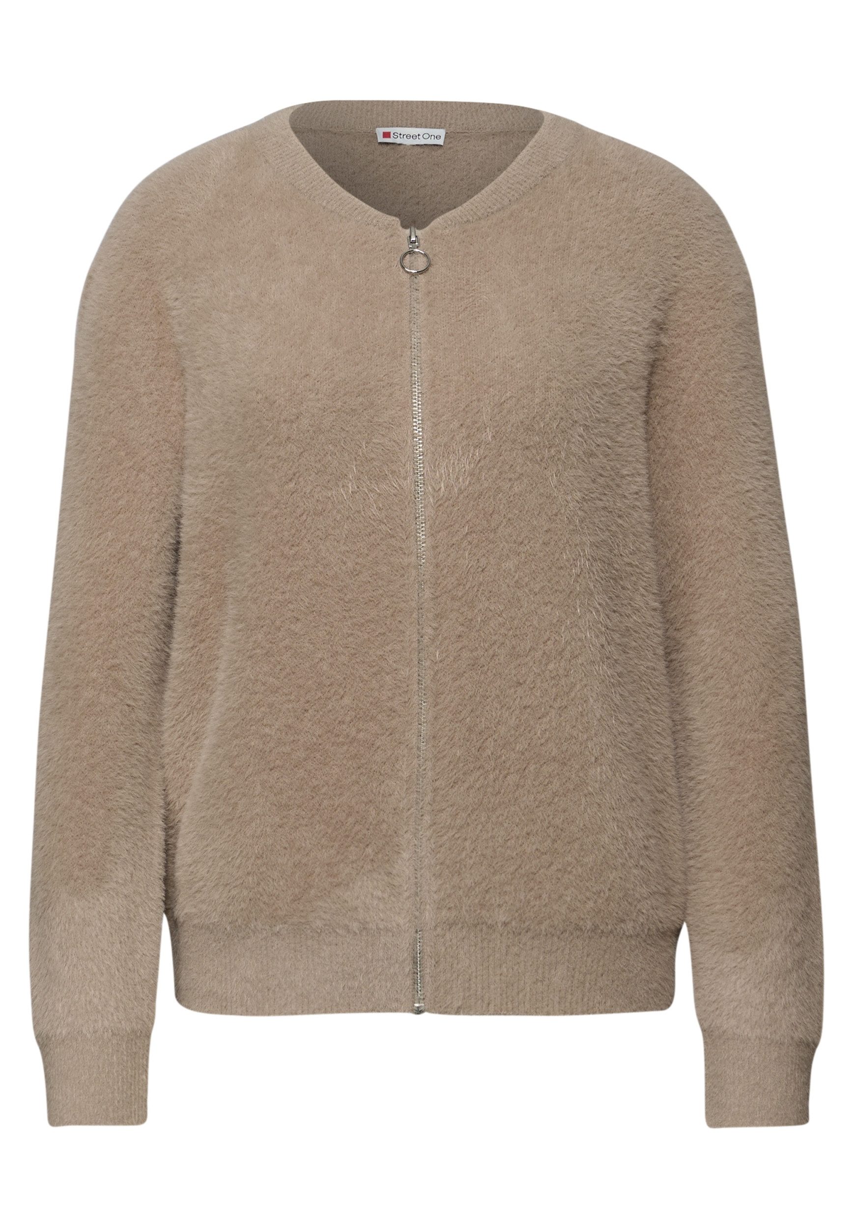 STREET ONE Strickjacke LTD QR_fluffy pilot cardigan günstig online kaufen