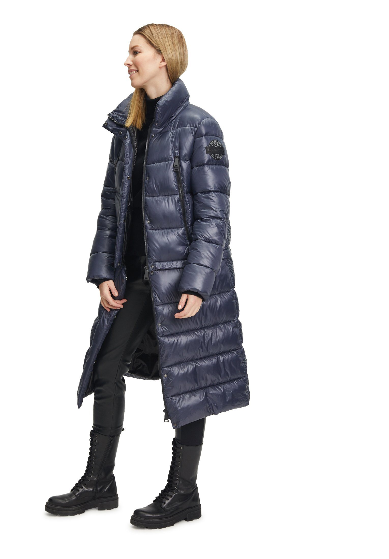 Ombre Blue Barclay Kapuze Betty Kontrastfutter mit Steppjacke