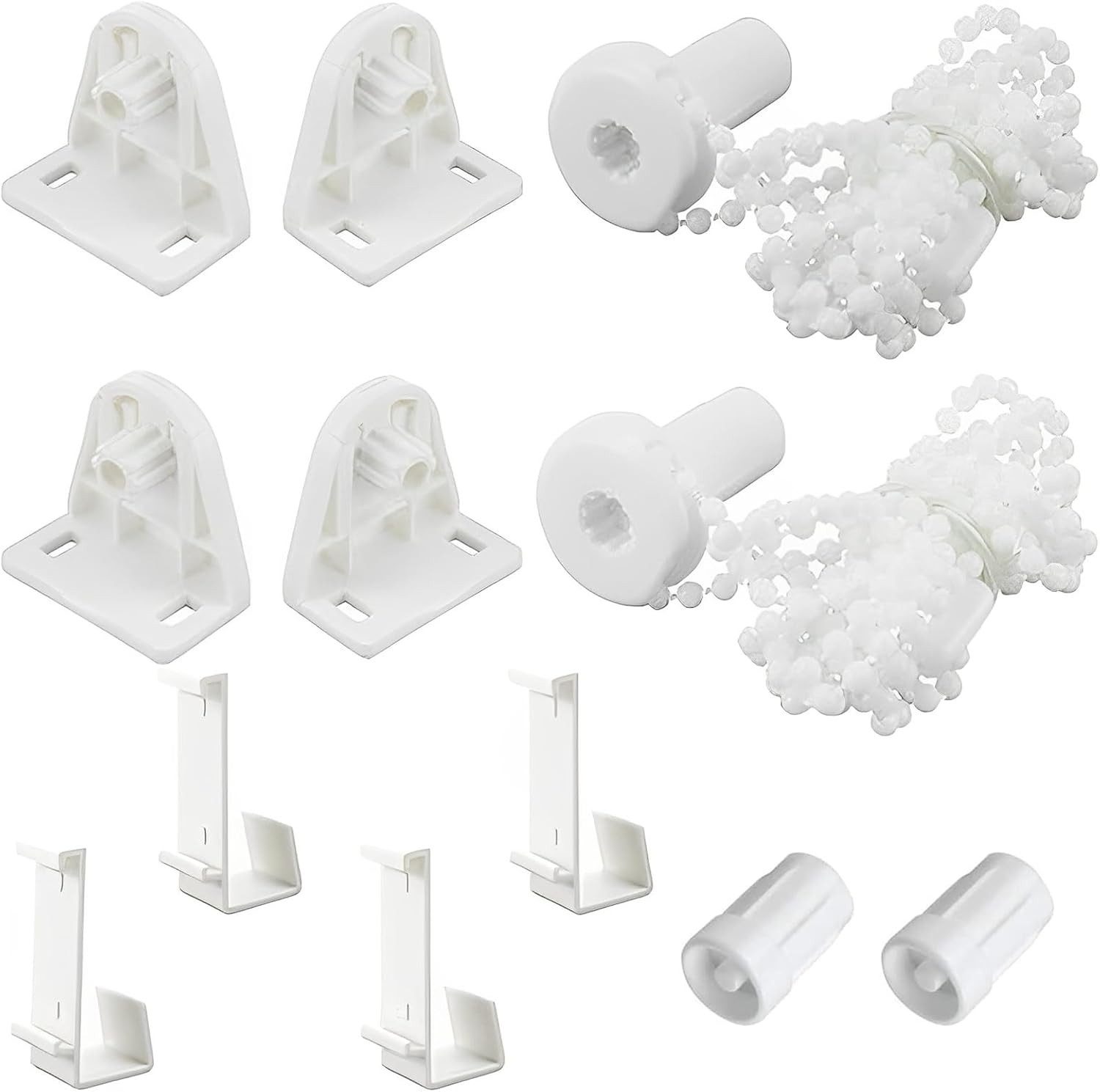 Sichtschutzzüge Ersatzhalter 2er Set Rollo Halterung 17mm Ohne Bohren Klemmfix Ersatzteile Weiß