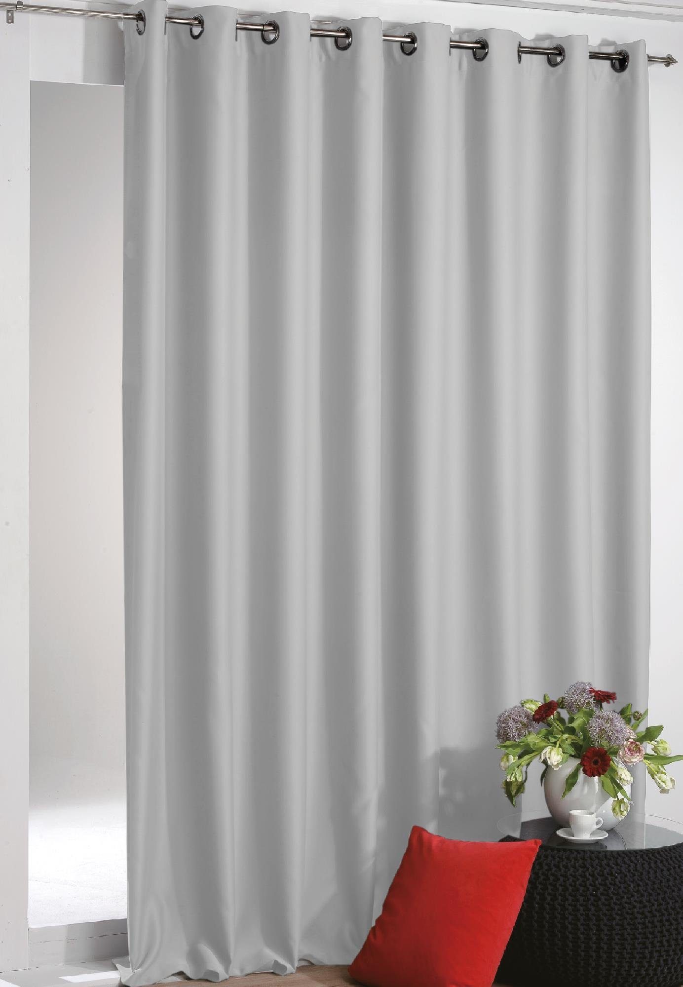 Arsvita Verdunkelungsgardine Ösen Shadow 135 cm x 175 cm Schwarz günstig online kaufen