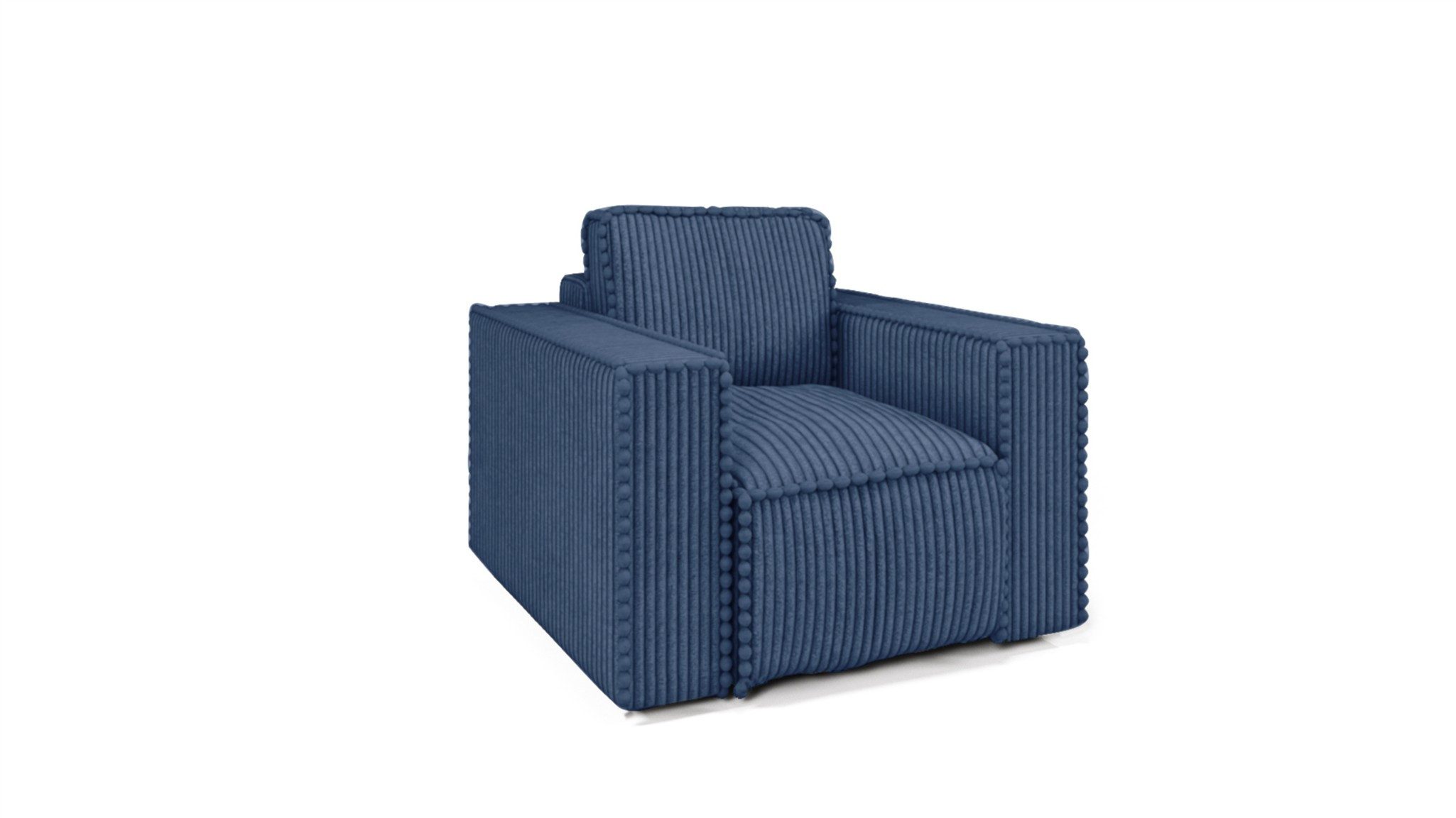 Fun Möbel Sessel Polstersessel VAJANA in Stoff Tilia, Rumndumbezug